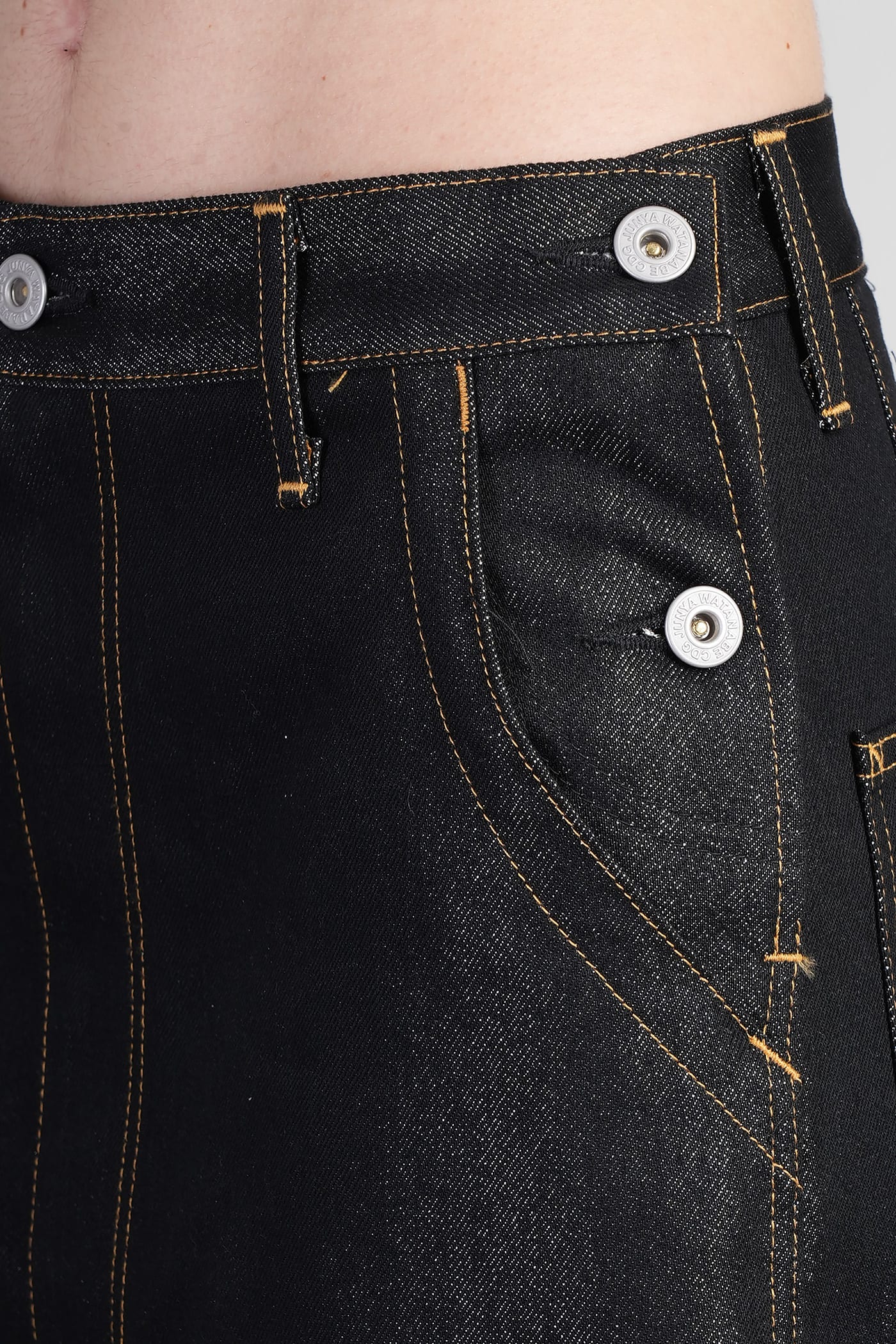 Shop Junya Watanabe Jeans In Black Cotton