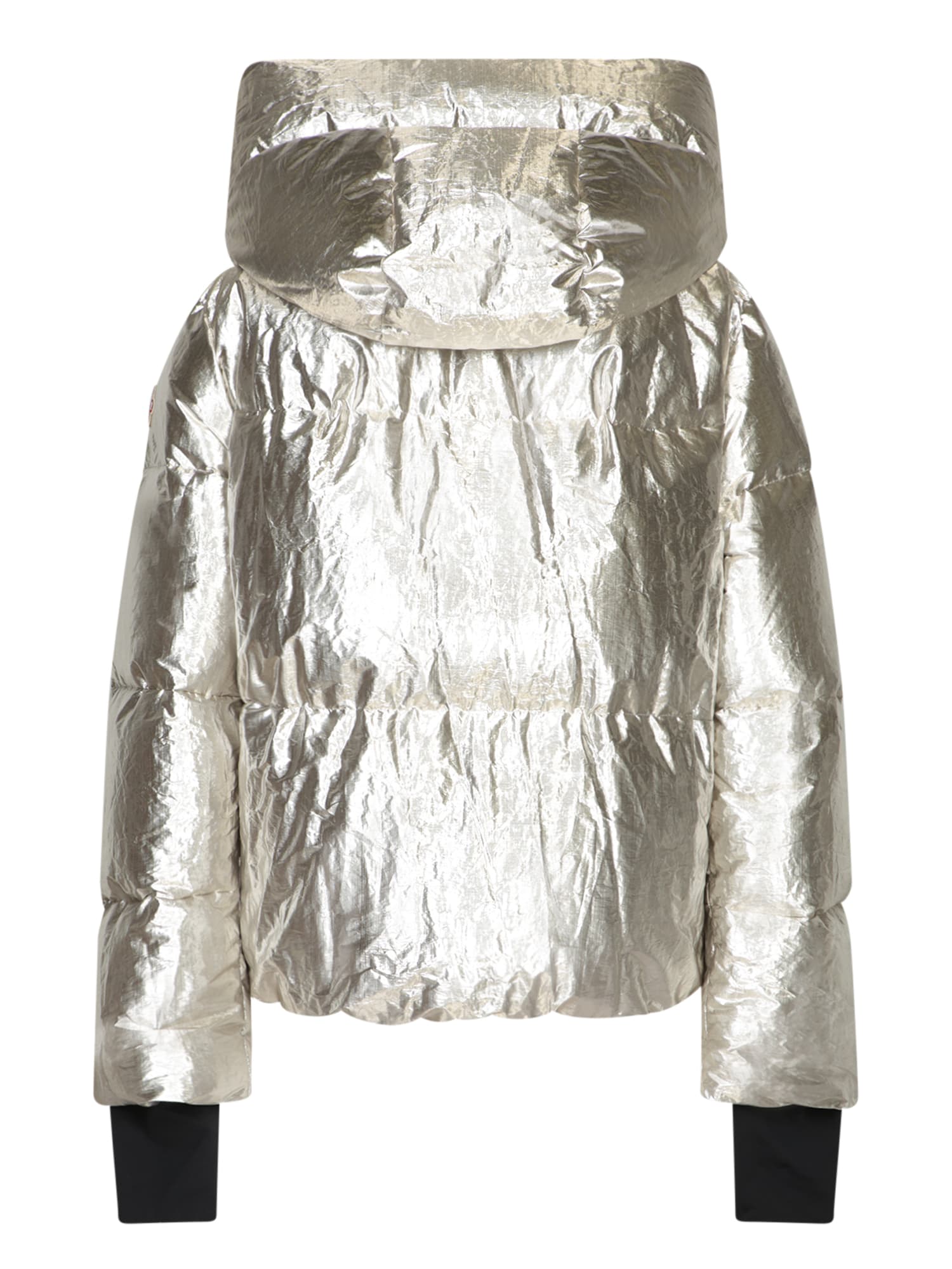 Shop Moncler Trevelin Silver Bomber Jacket In Metallic