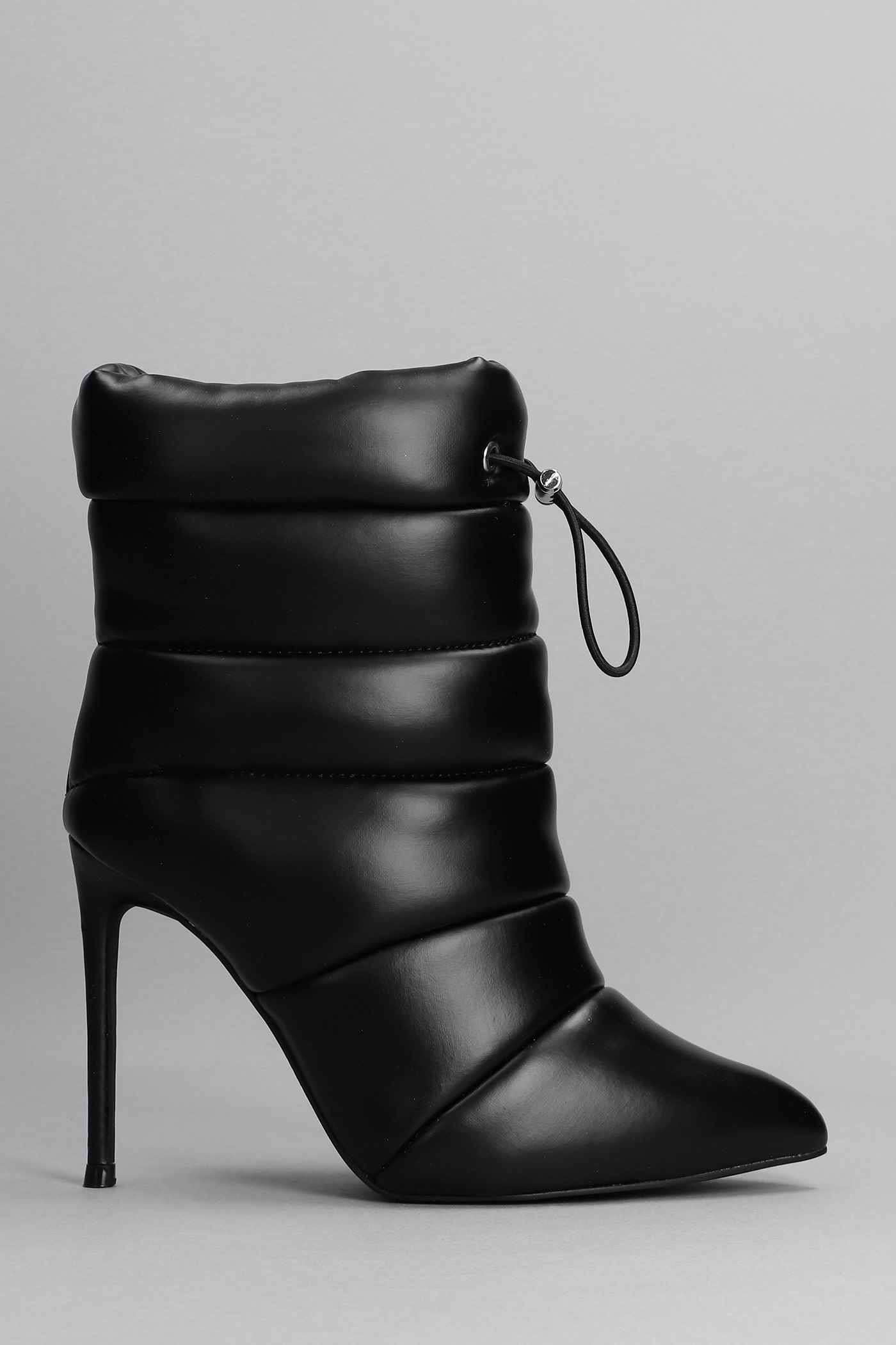 Steve Madden Cloak High Heels Ankle Boots In Black Leather