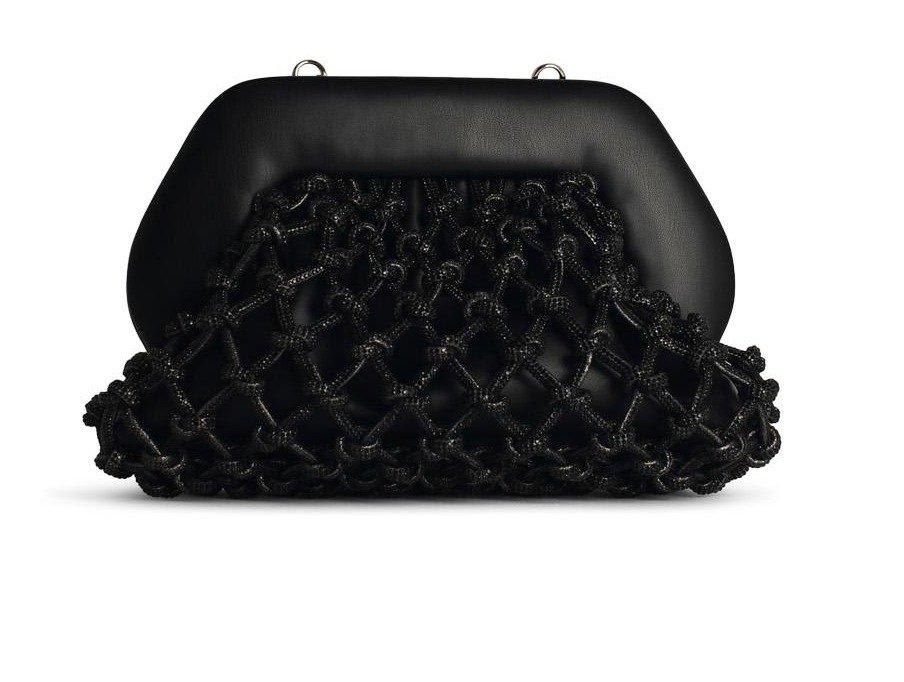 THEMOIRÈ TIA KNOTTED CAGED DESIGN CLUTCH BAG 