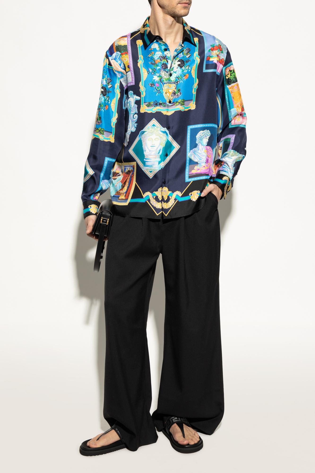 Versace Flip Flops With Greca Pattern