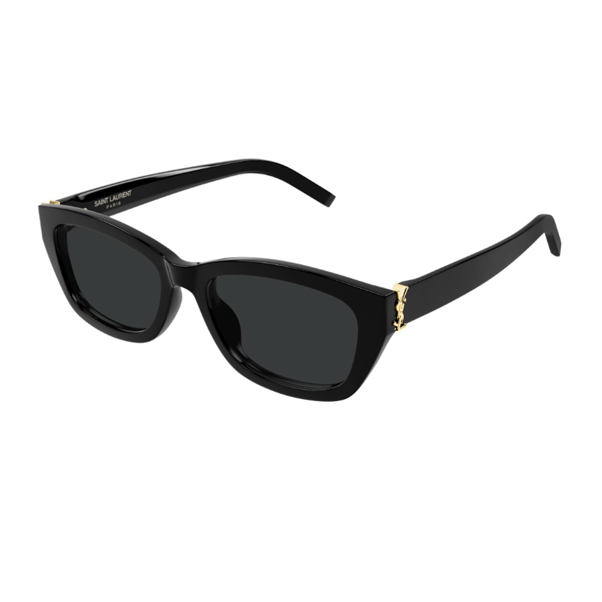 Saint Laurent Sl M153 Linea Monogram 001 Black Sunglasses In Black