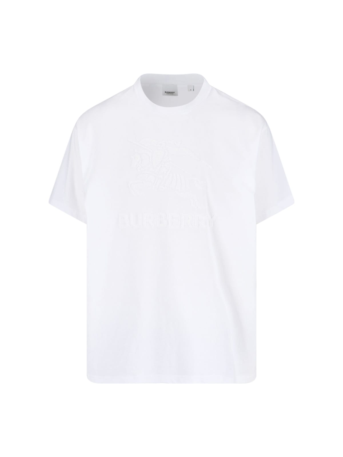 Burberry Ekd Check T-shirt In White