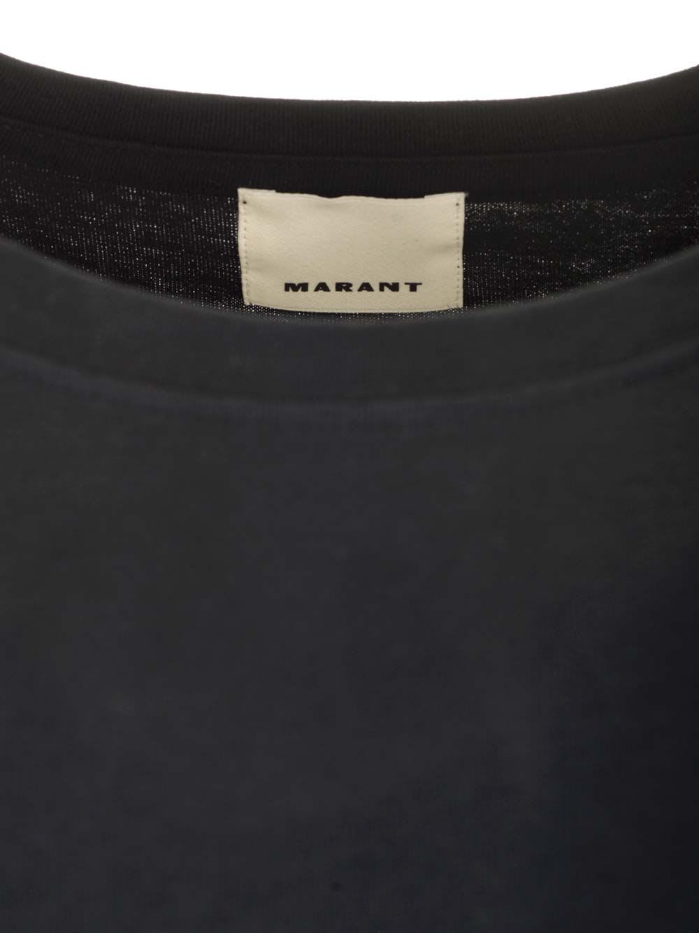 Isabel Marant Minimalist Black Cotton Short-sleeve T-shirt