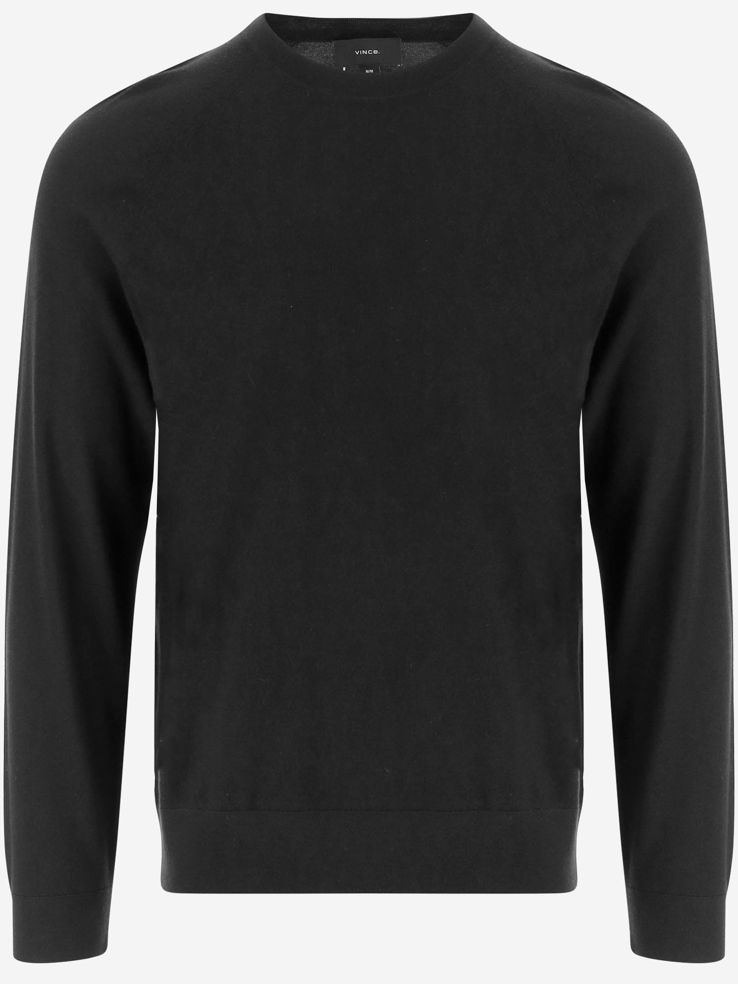 Vince Wool And Cashmere Sweater In Black