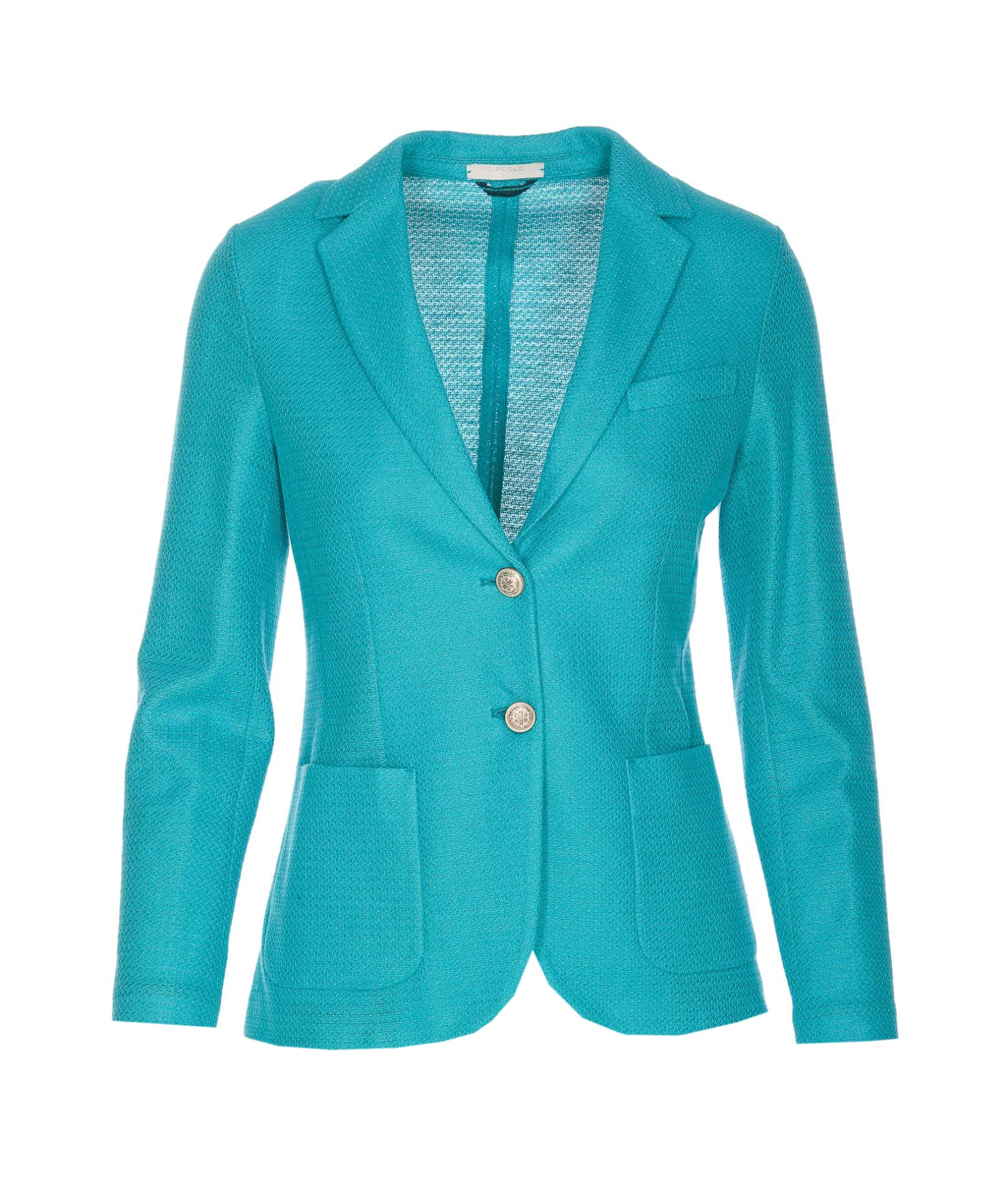 Shop Circolo 1901 Single Breasted Buttons Jacket In Blue
