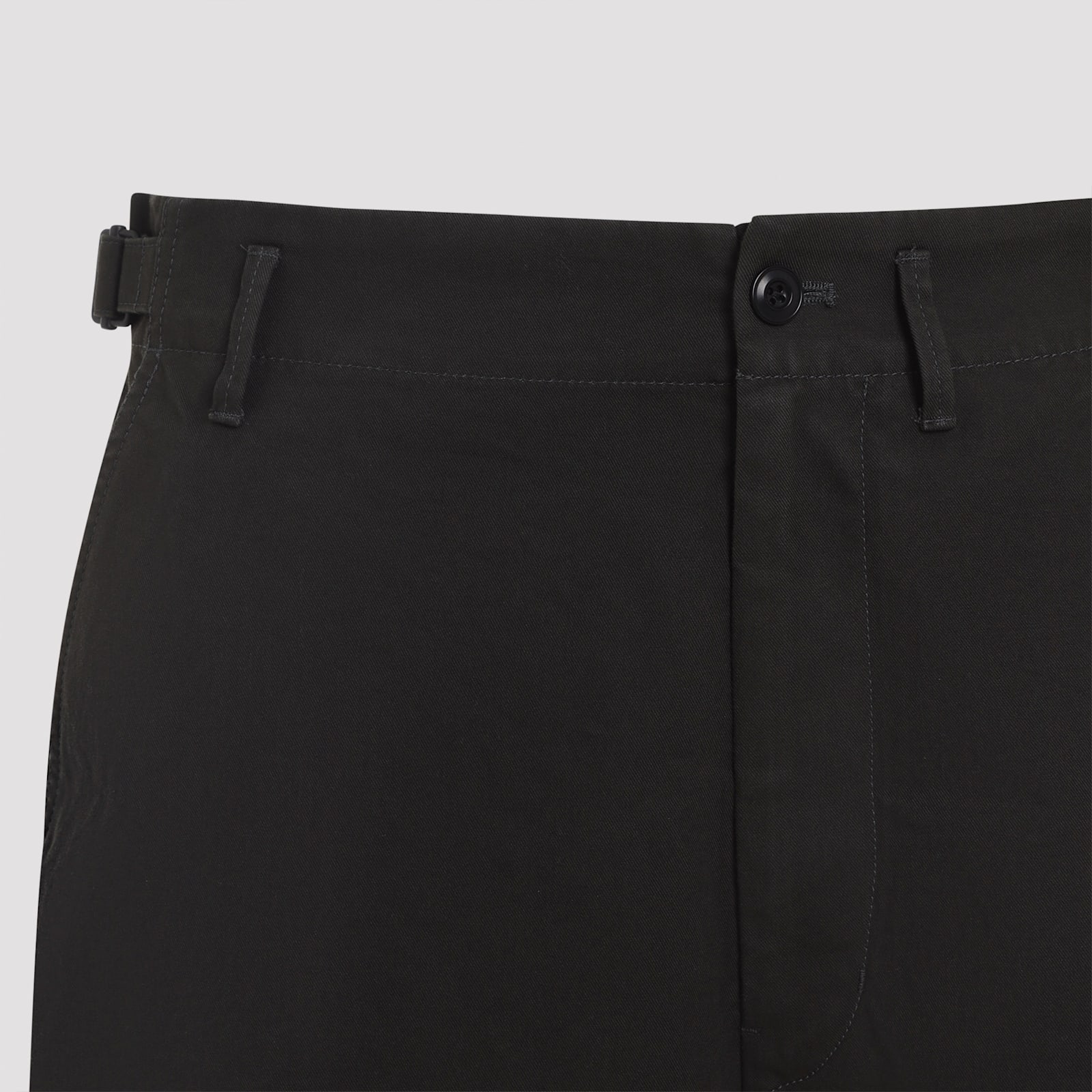 Lemaire Adjustable Waist Trousers Featuring Pockets In Black