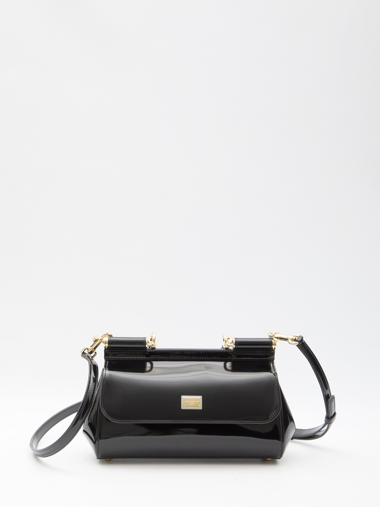 Shop Dolce & Gabbana Elongated Sicily Handbag In Black