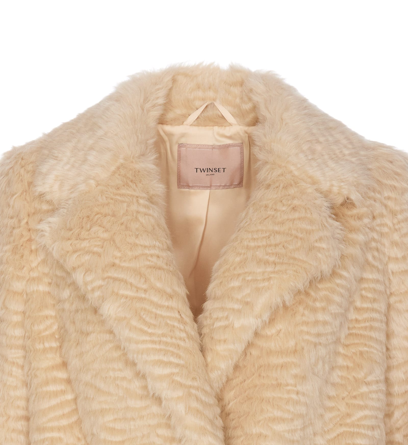 Shop Twinset Coat In Beige