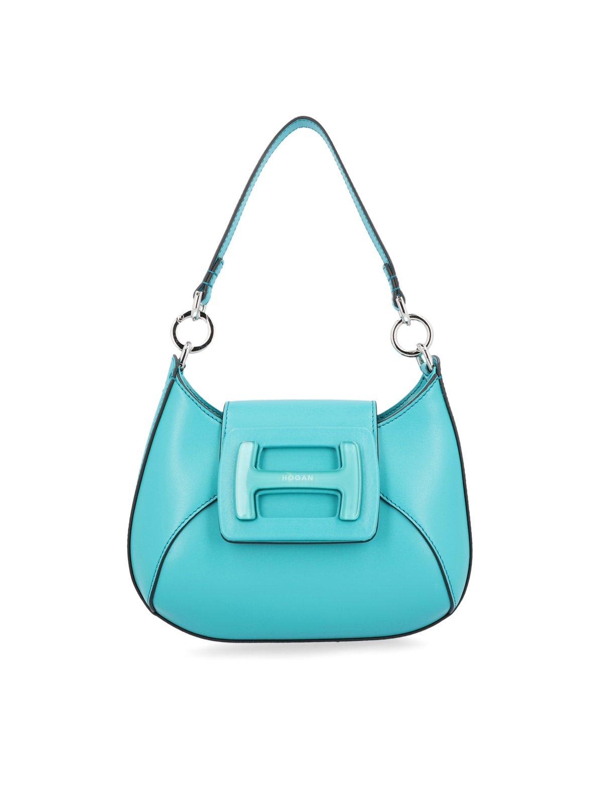 Hogan H-buckle Mini Hobo Bag In Azzurro