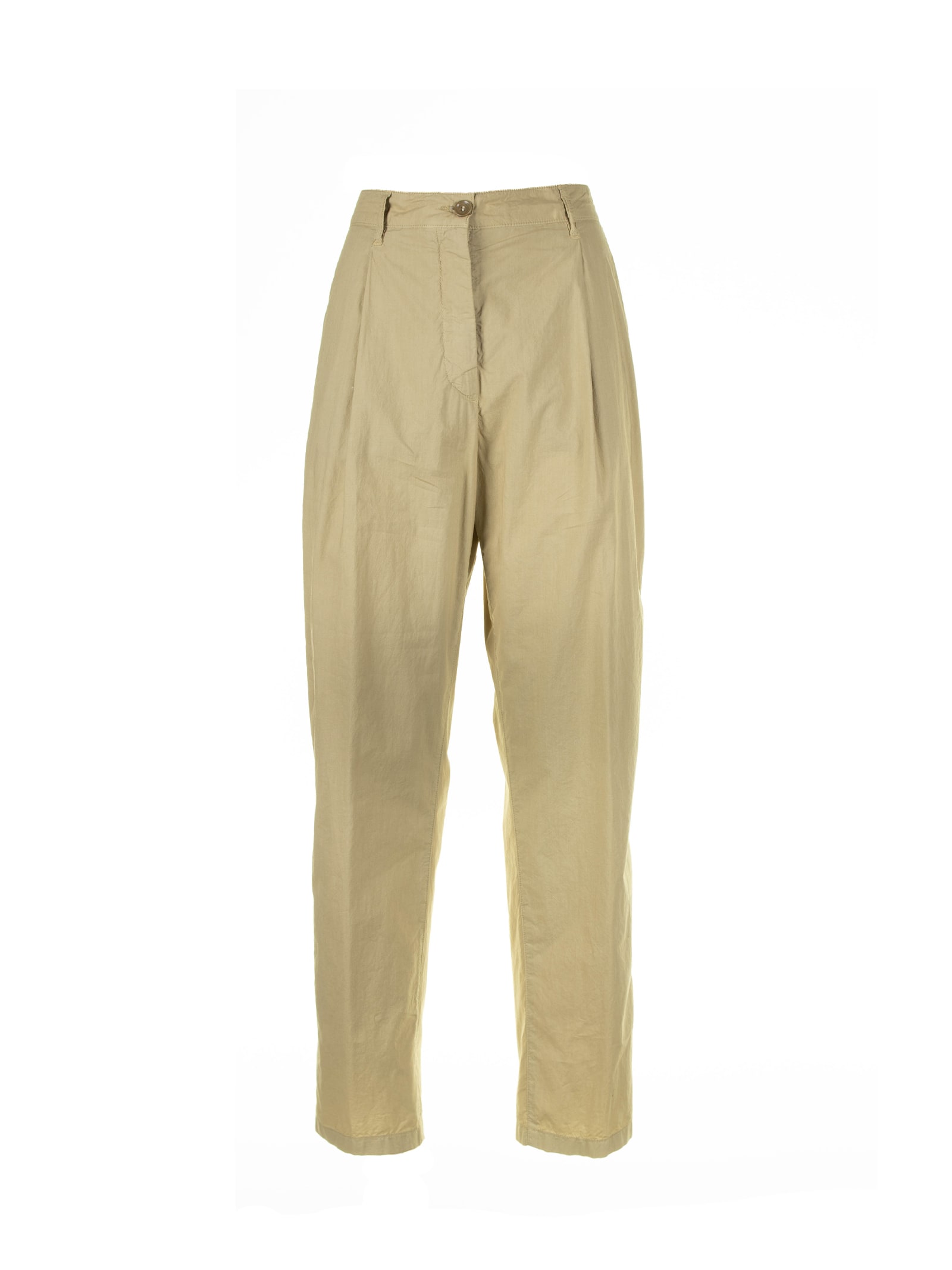 Aspesi Beige High-waisted Trousers In Coloniale Beige