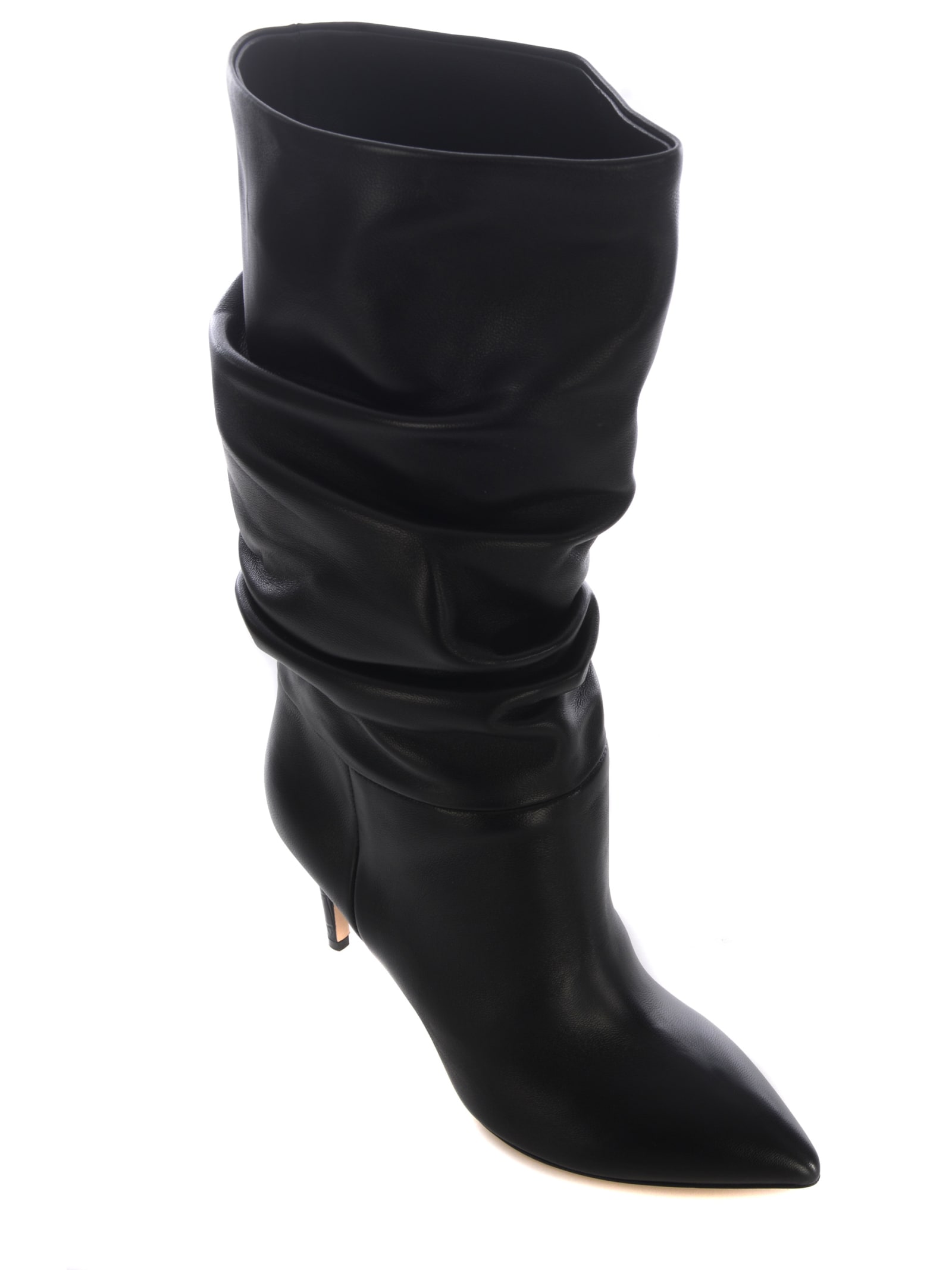 Shop Paris Texas Boots  Slouchy In Nappa Leather In Black