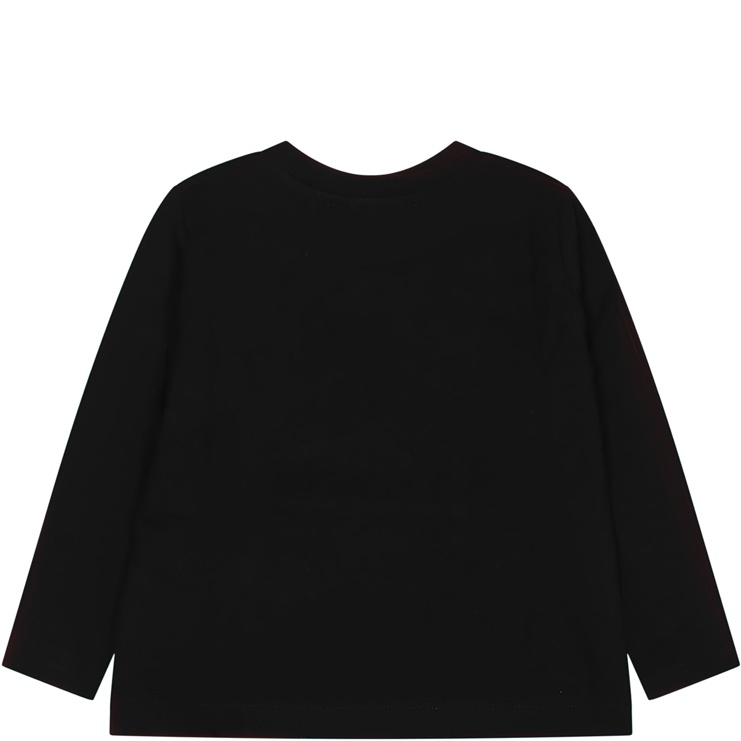 Shop Msgm Black T-shirt For Baby Kids With Logo