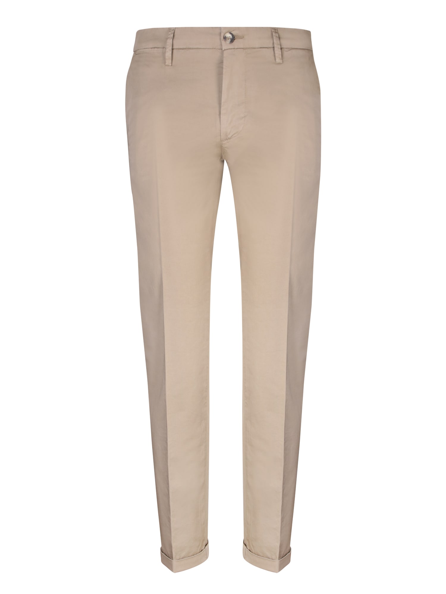 Shop Re-hash Mucha Cotton Brown Trousers