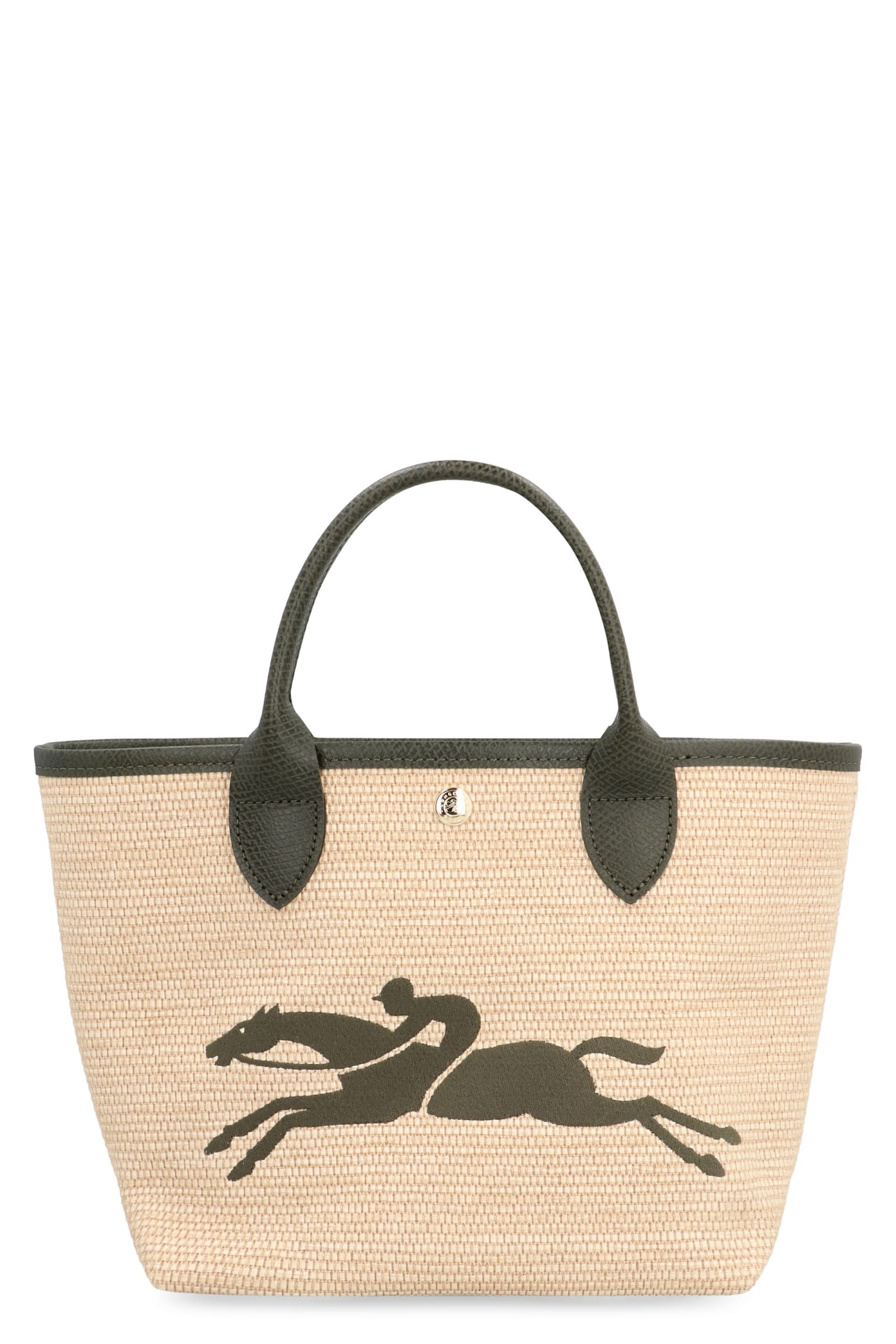 Shop Longchamp Tote Bag Le Panier Pliage S In Kaki