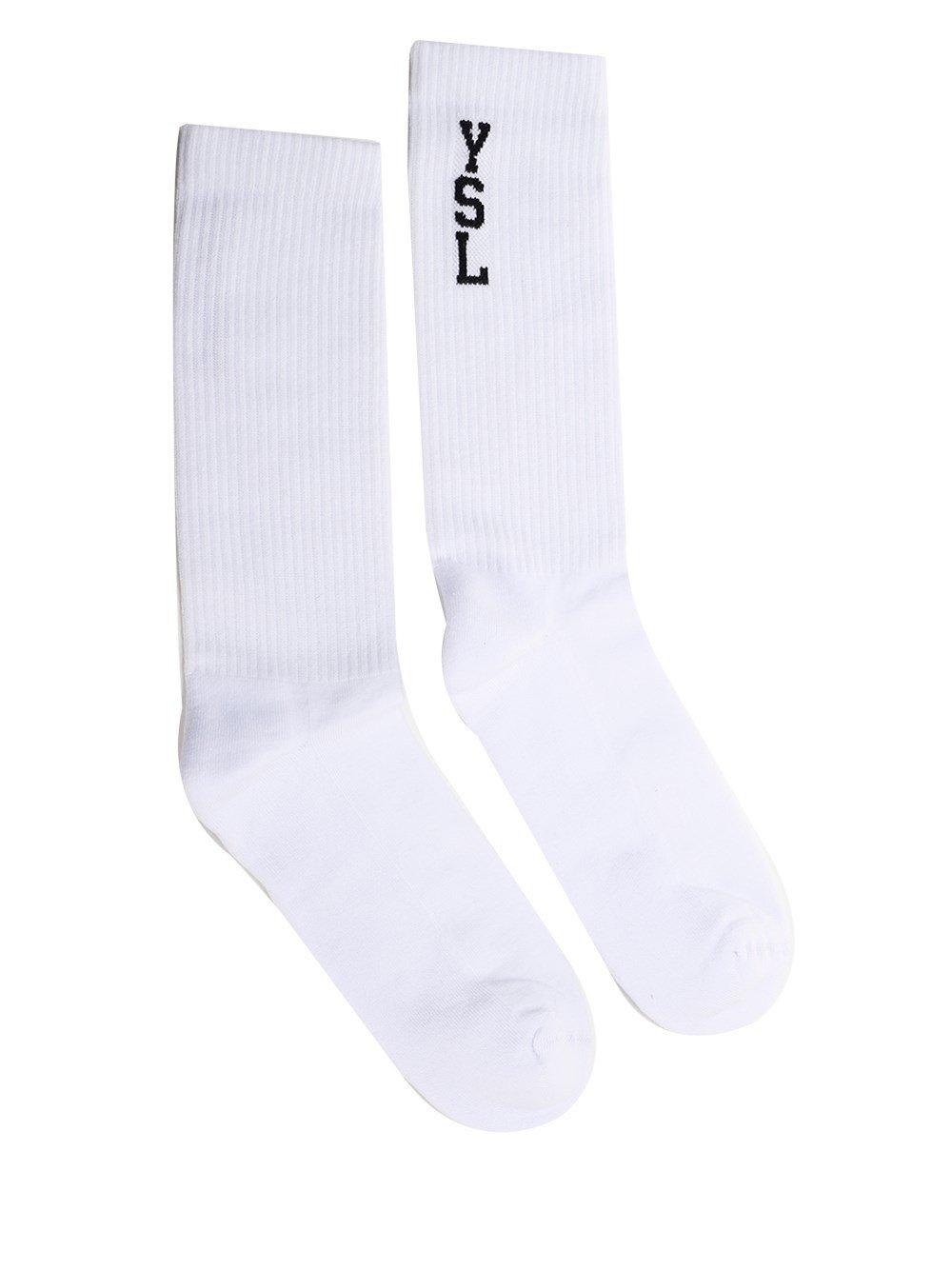 Saint Laurent Logo Intarsia Socks