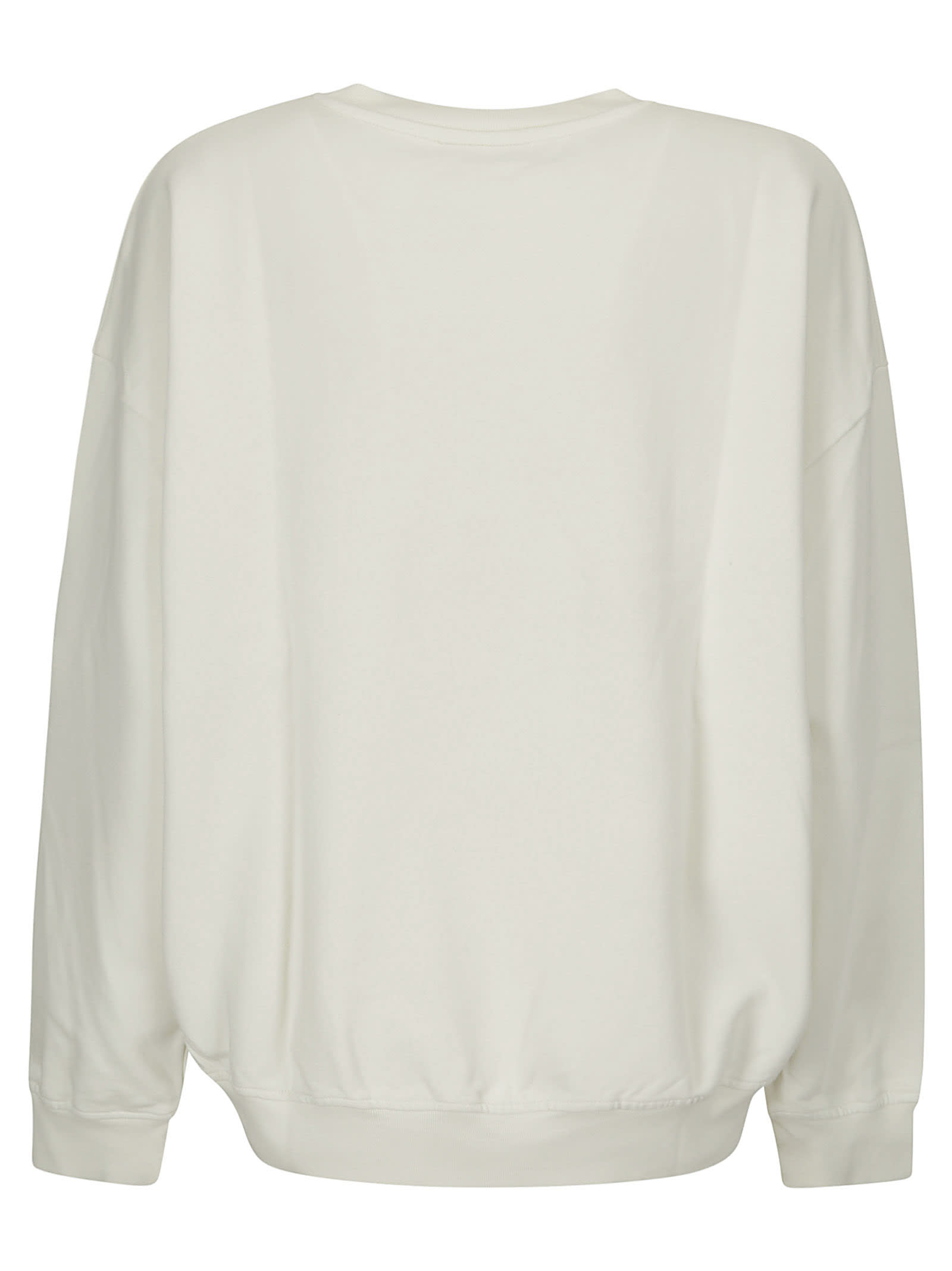 Shop Ganni Isoli  Oversized Sweatshirt In Egret