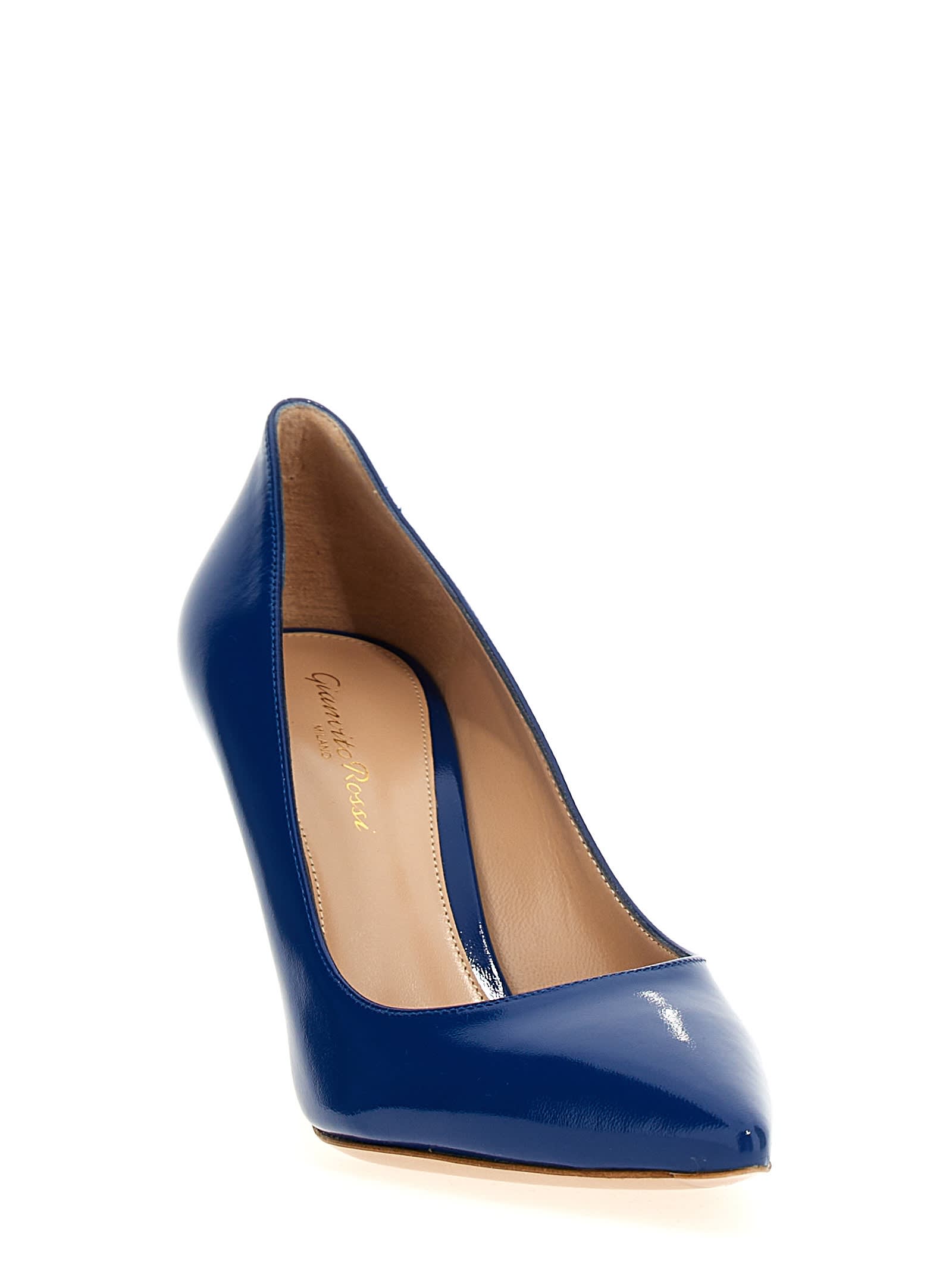 Gianvito Rossi Blue Pointed Toe Pumps In Blue