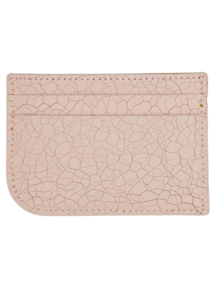 Alexander Mcqueen Leather Card Holder In Pink