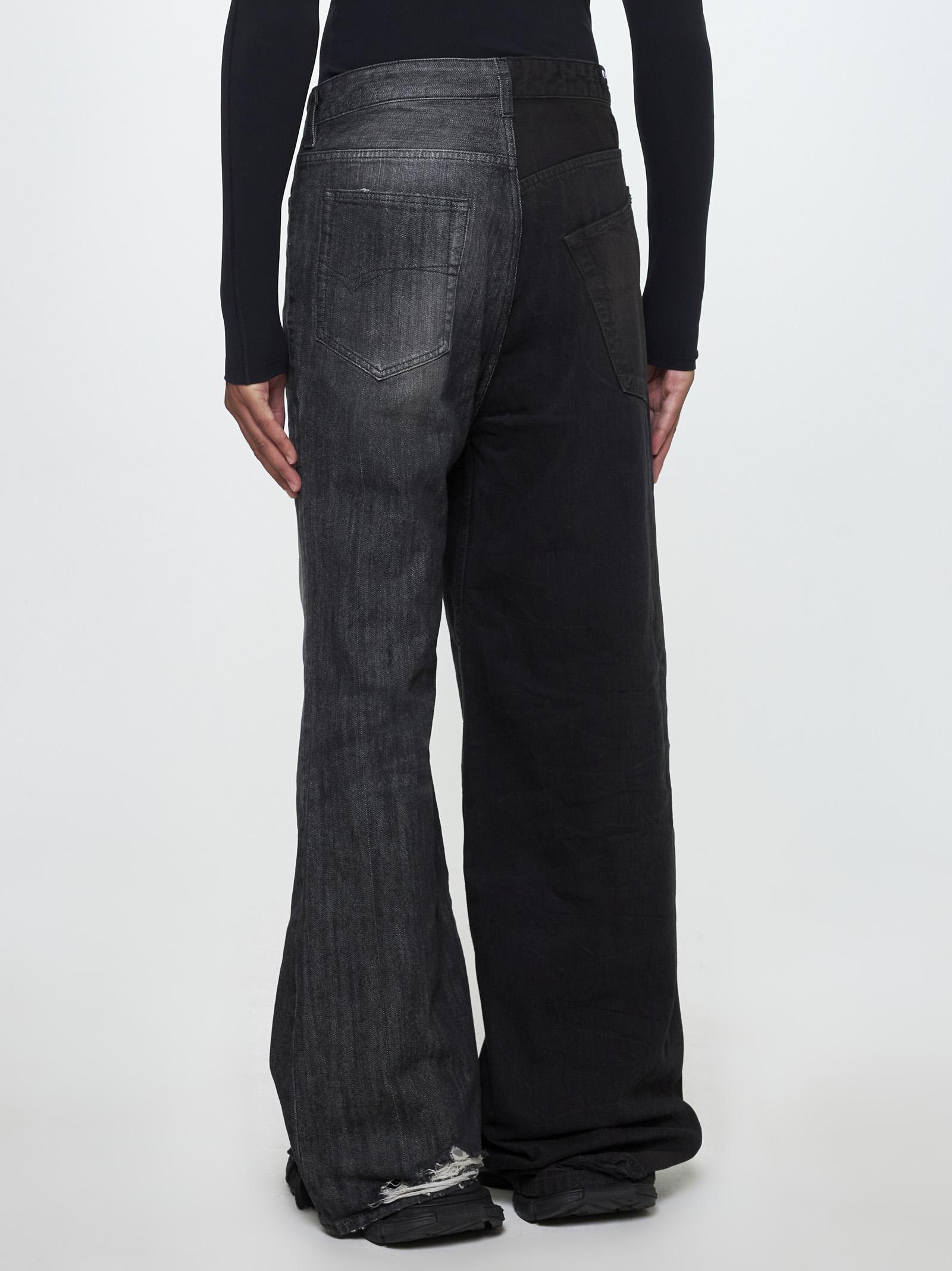 Shop Balenciaga Fifty-fifty Jeans In Black