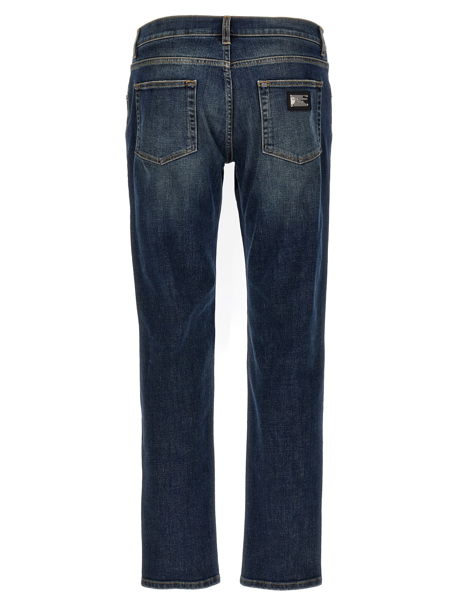 Shop Dolce & Gabbana Dg Essential Jeans In Blue