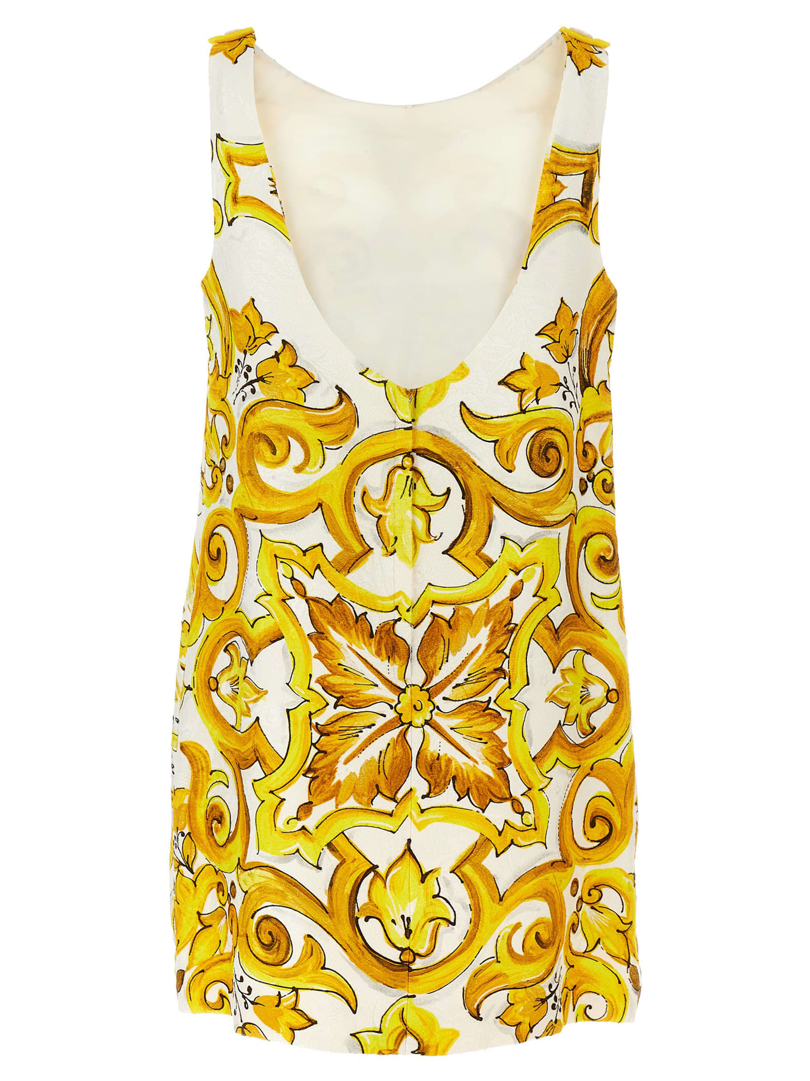 Shop Dolce & Gabbana Maiolica Jacquard Dress In Tn Maiolica Giallo