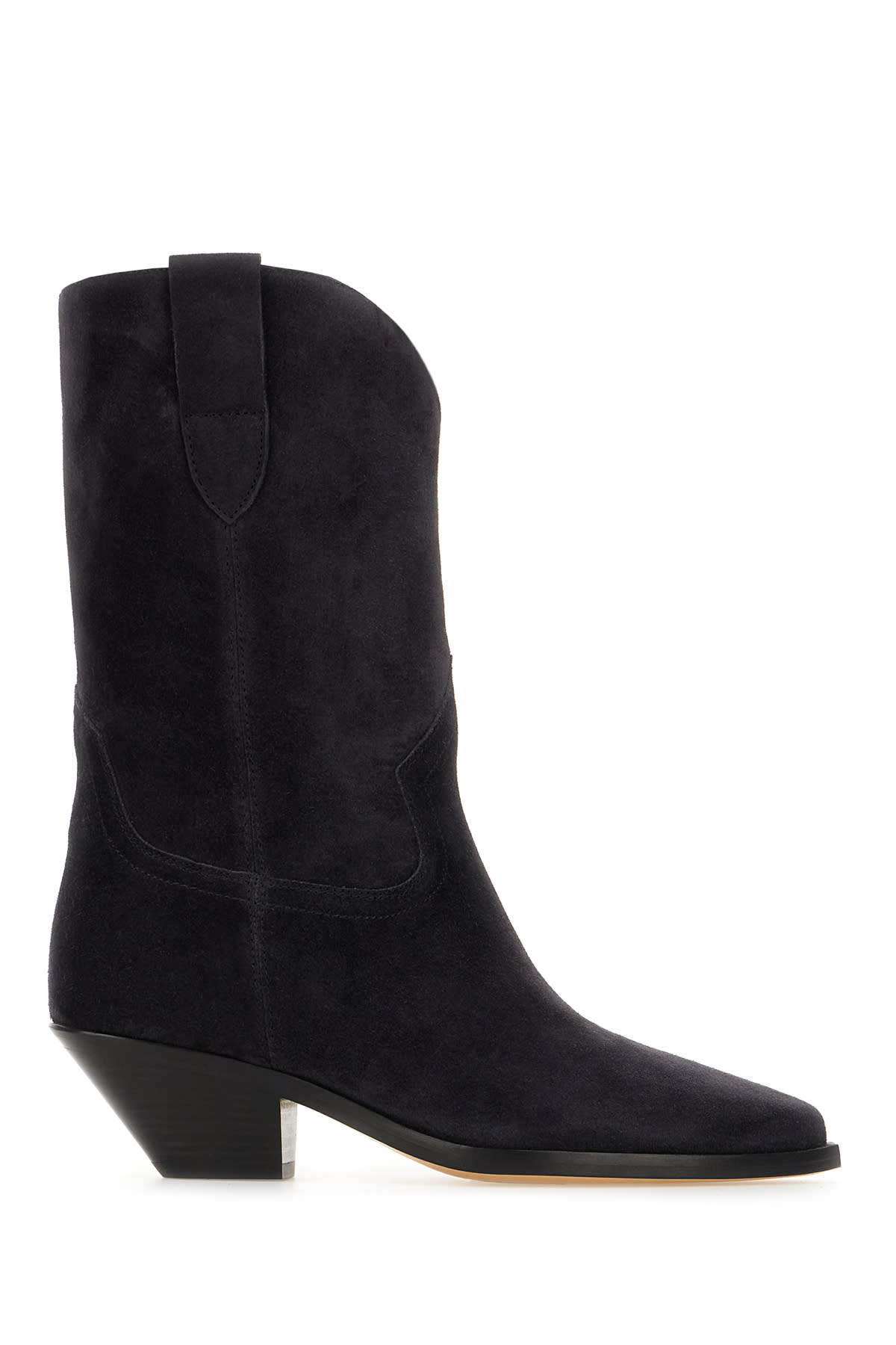 Shop Isabel Marant Black Suede Twist Boots In Faded Black