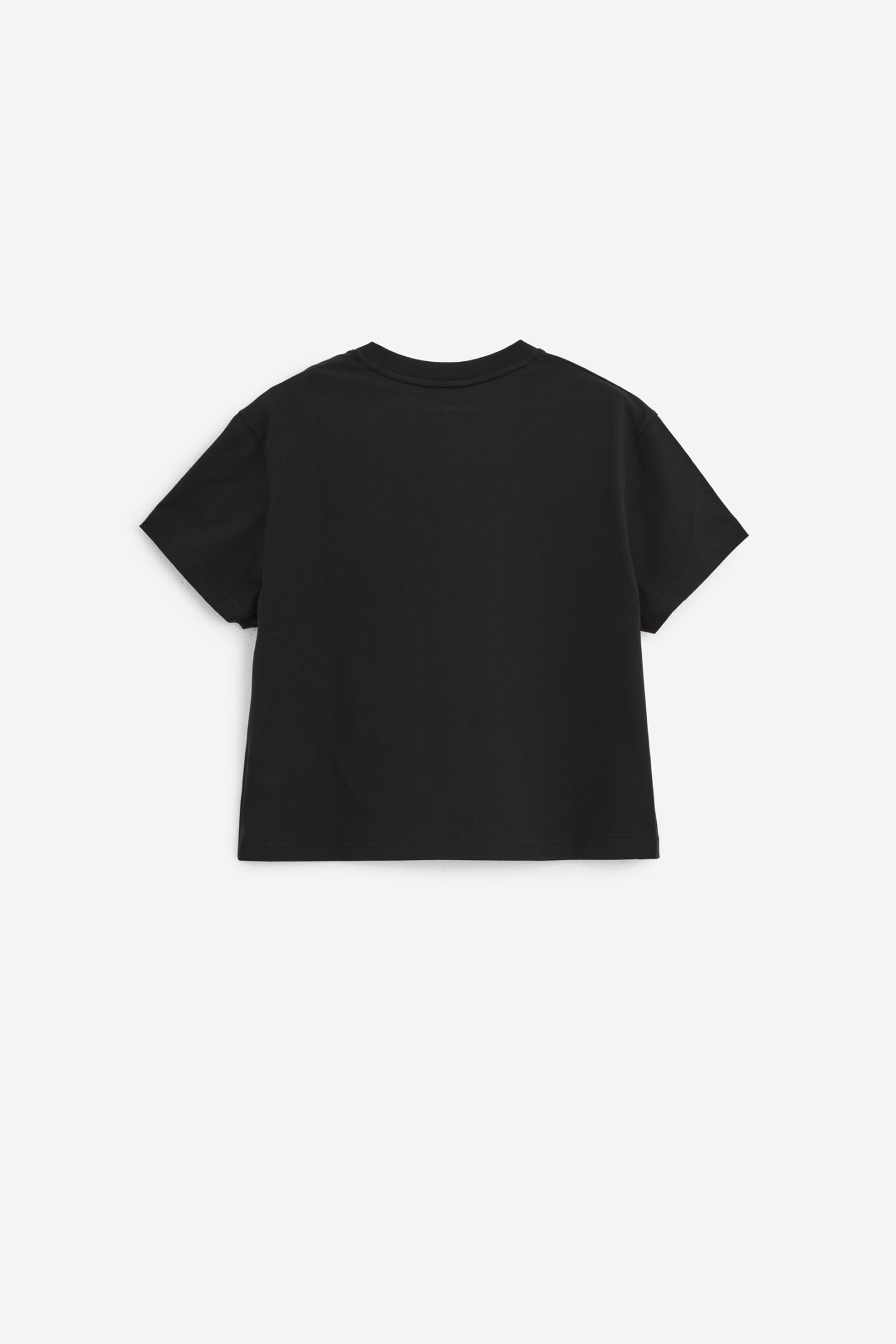 Shop Courrèges Cropped V Neck T-shirt In Black