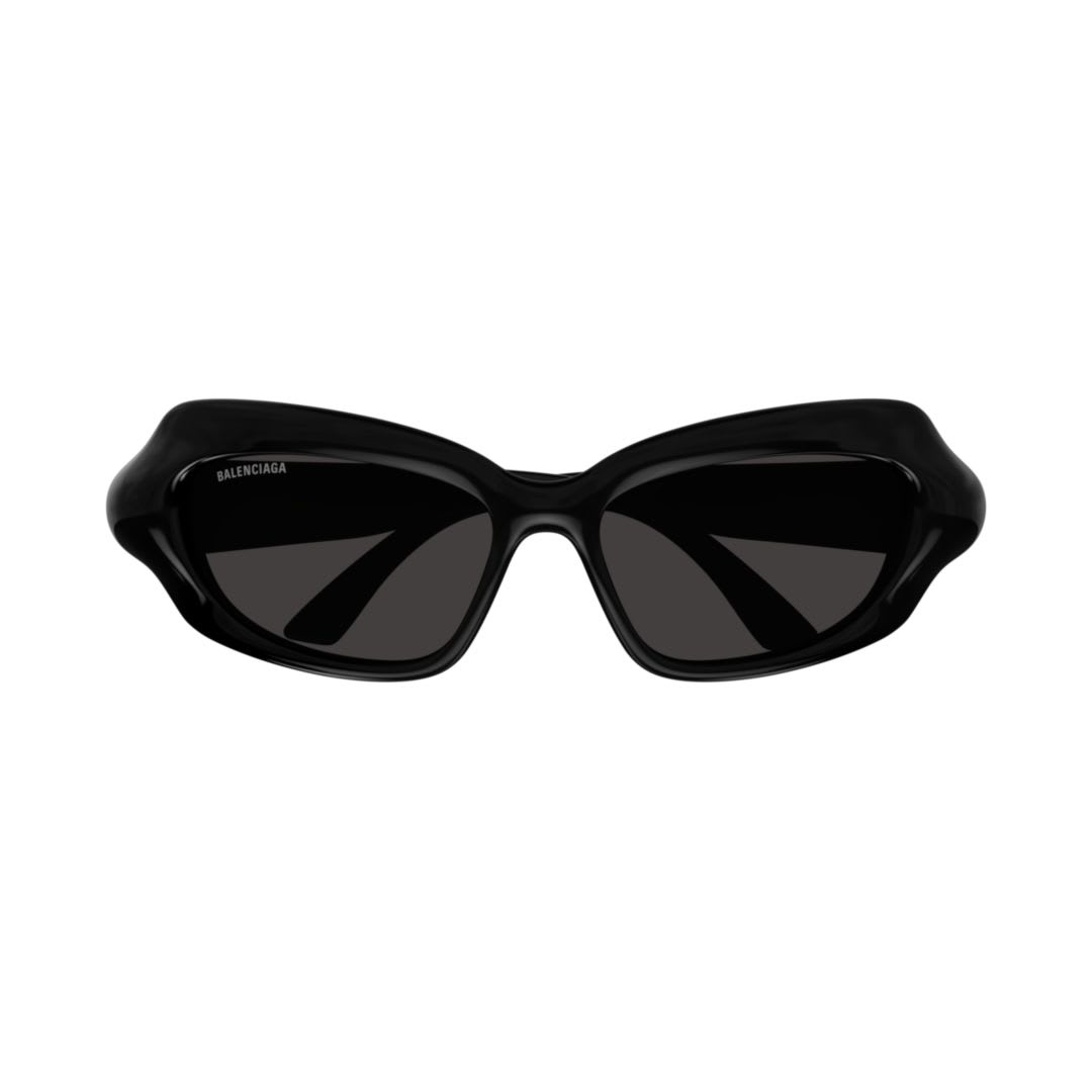 Balenciaga Palazzo Plastic Rectangle Sunglasses In Black-black-grey
