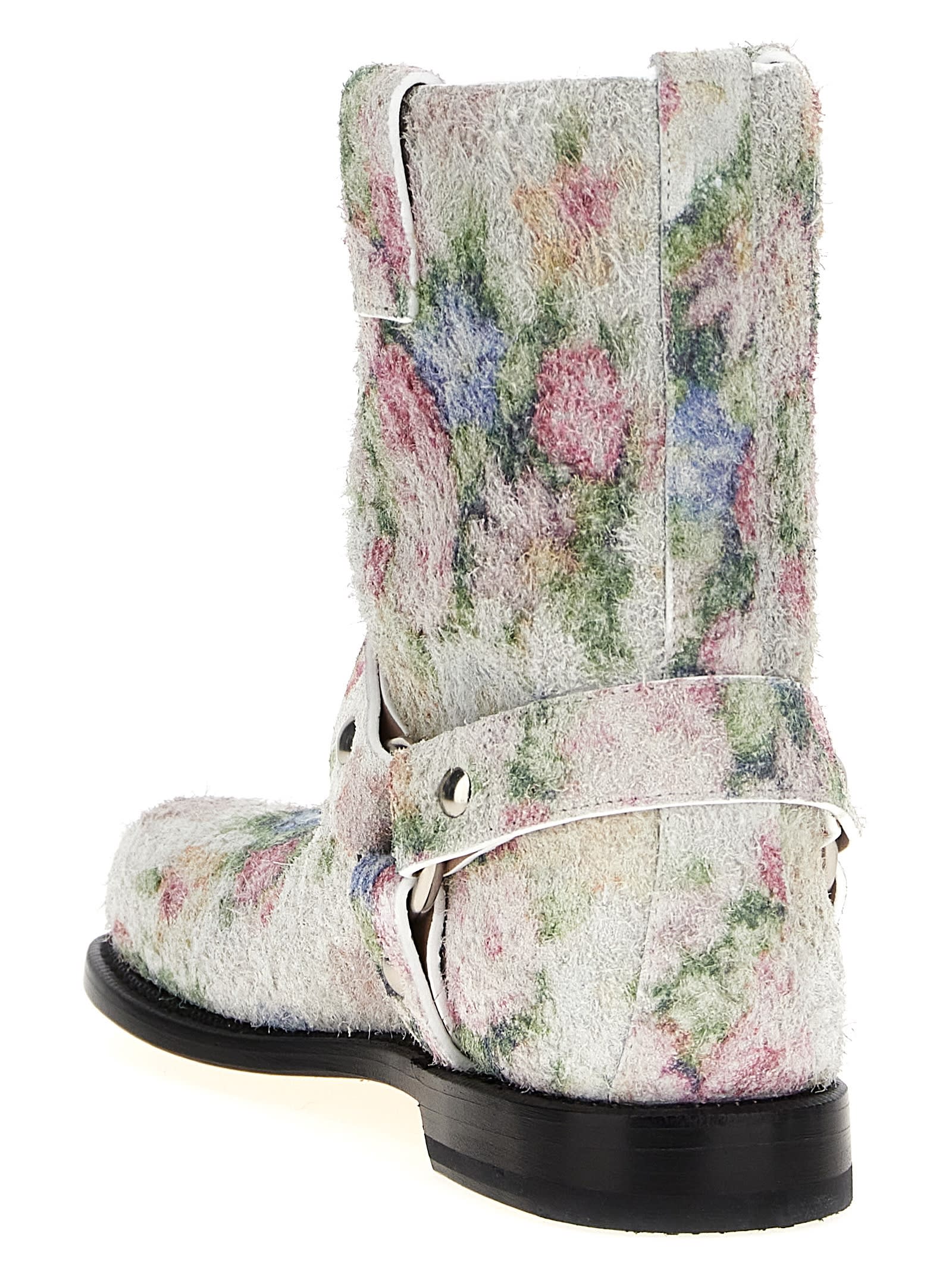 Shop Loewe Campo Biker Ankle Boots In Multicolor