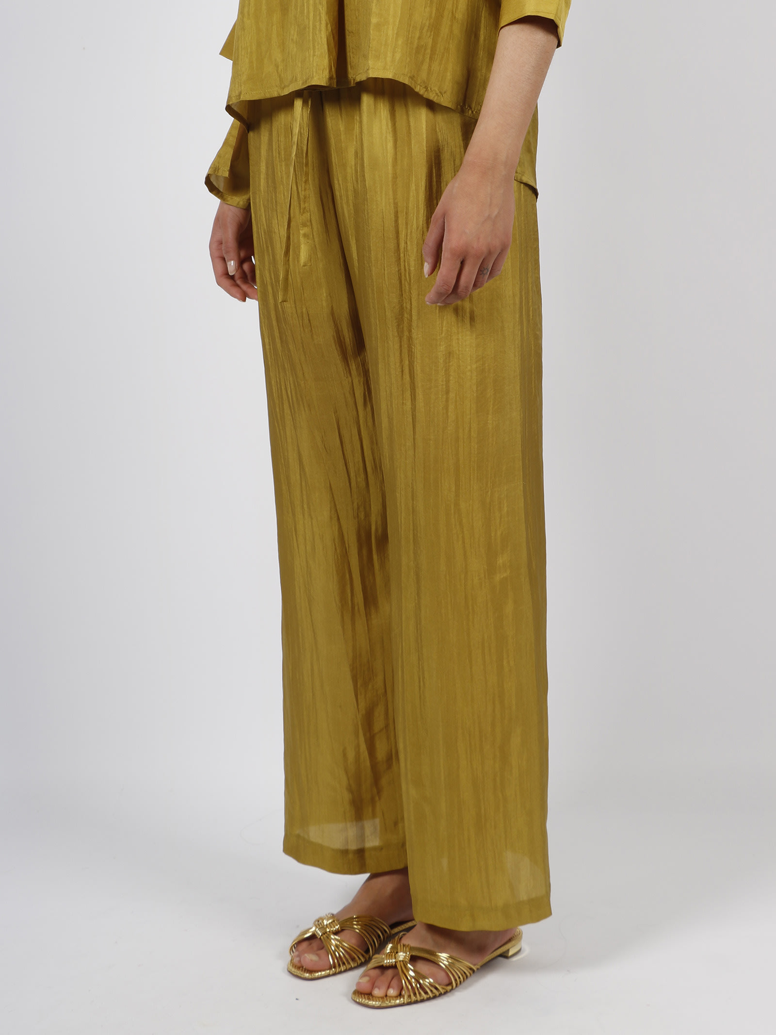 Shop The Rose Ibiza Wide Trousers In Green