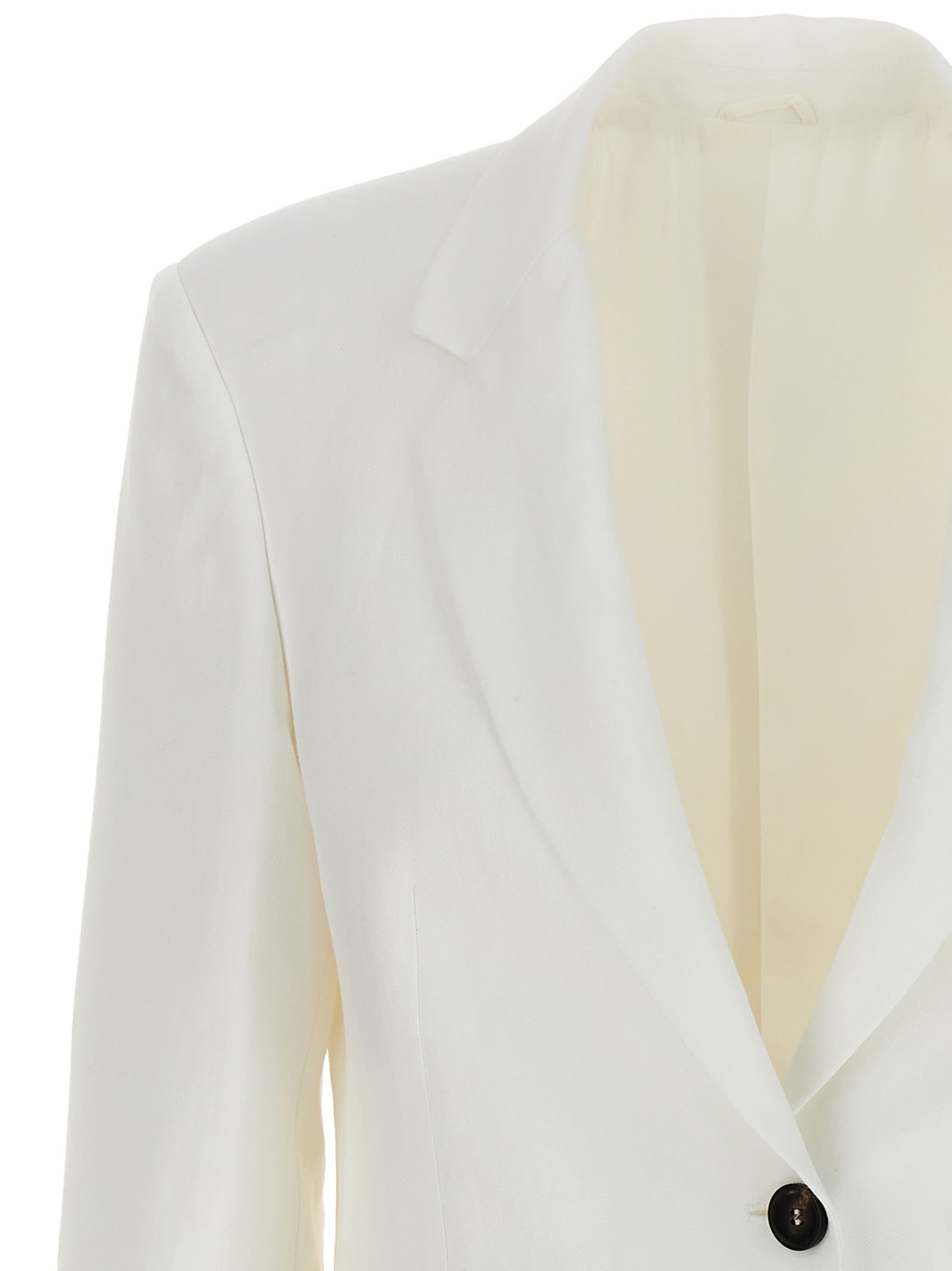 Shop Brunello Cucinelli Single-breasted Linen Blend Blazer