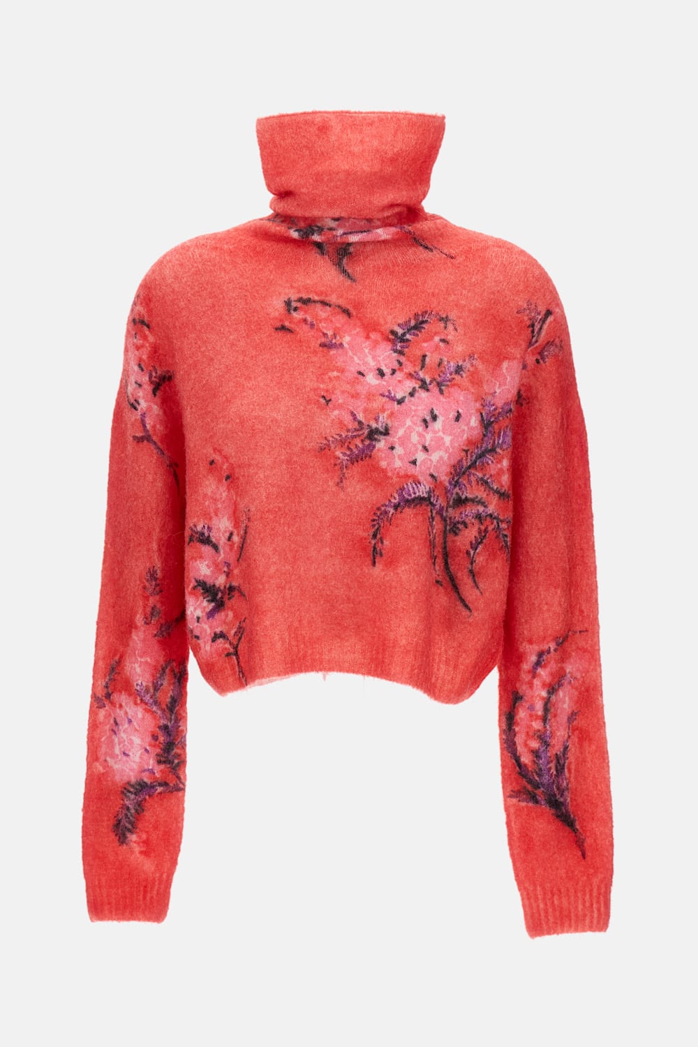Des_phemmes Floral-print Sweater In Red