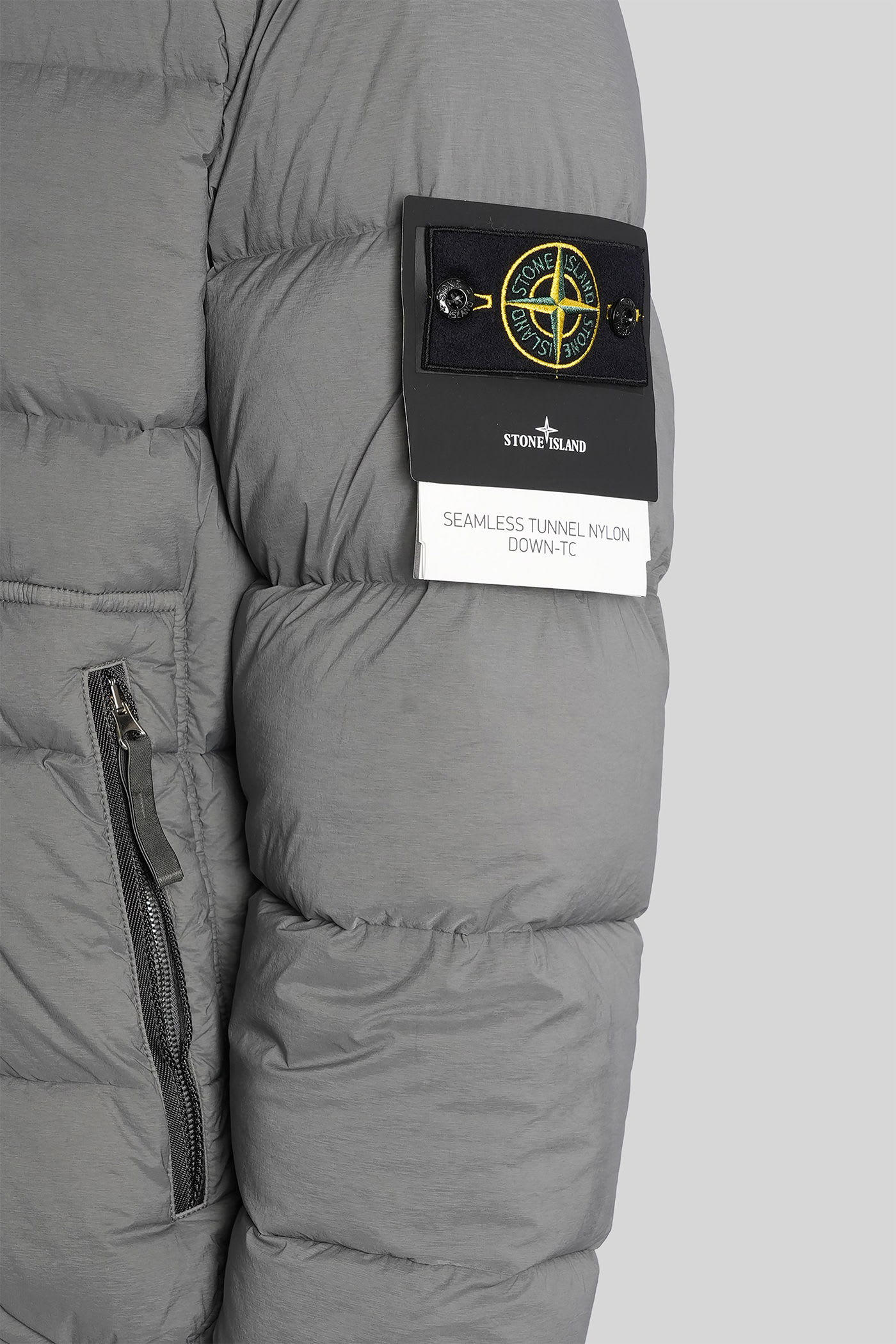 Stone Island Down Jacket Seamless Tunnel Nylon Down-tc In Gray