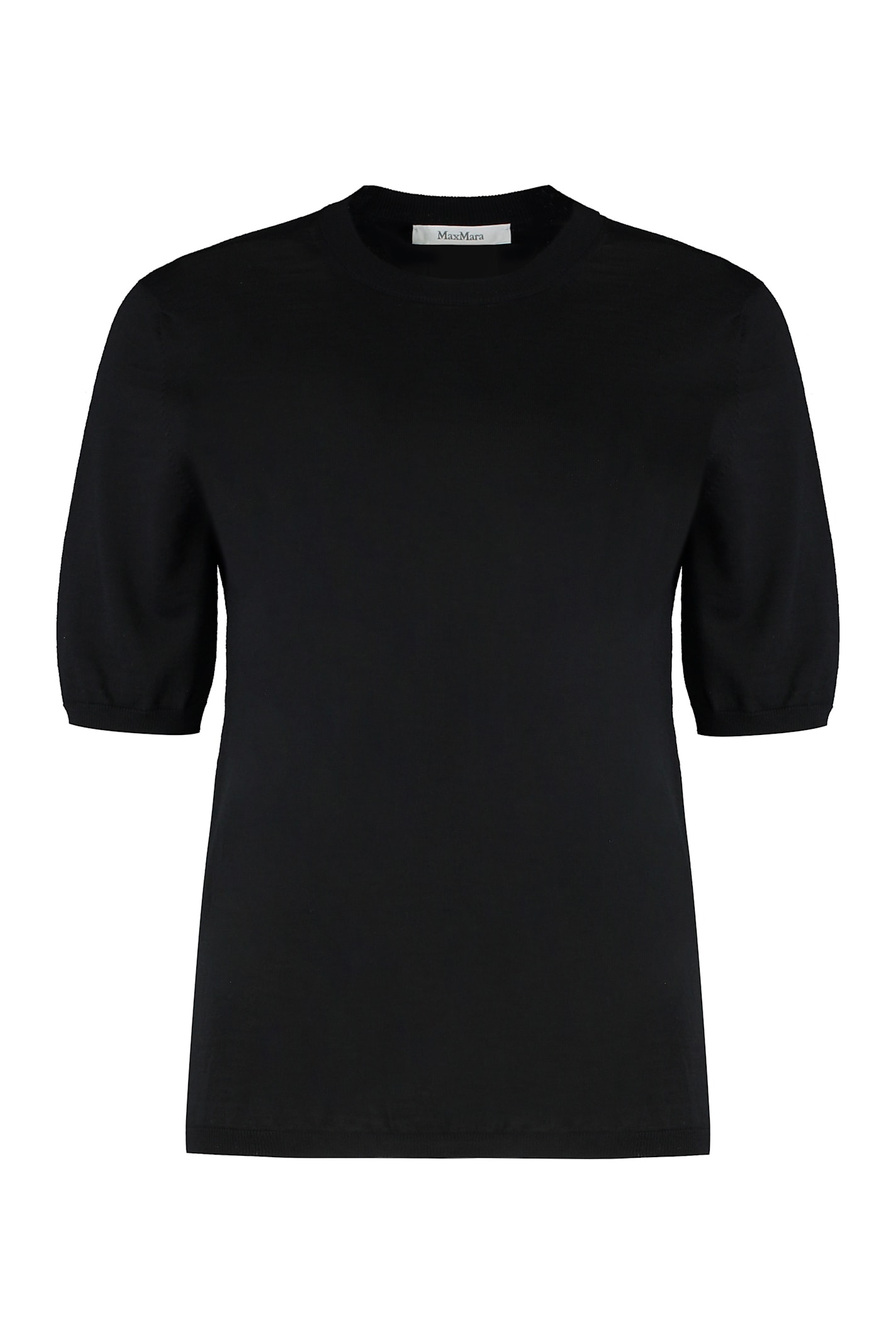 Max Mara Basic Wool Shirt In Black