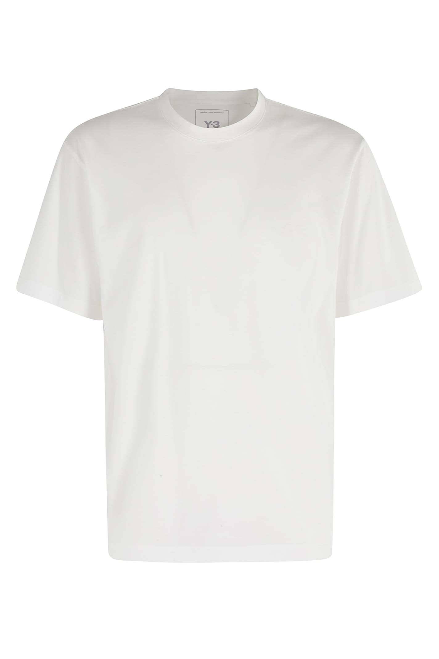 Y-3 Crew Neck Graphic Print T-shirt With Relaxed Fit In White