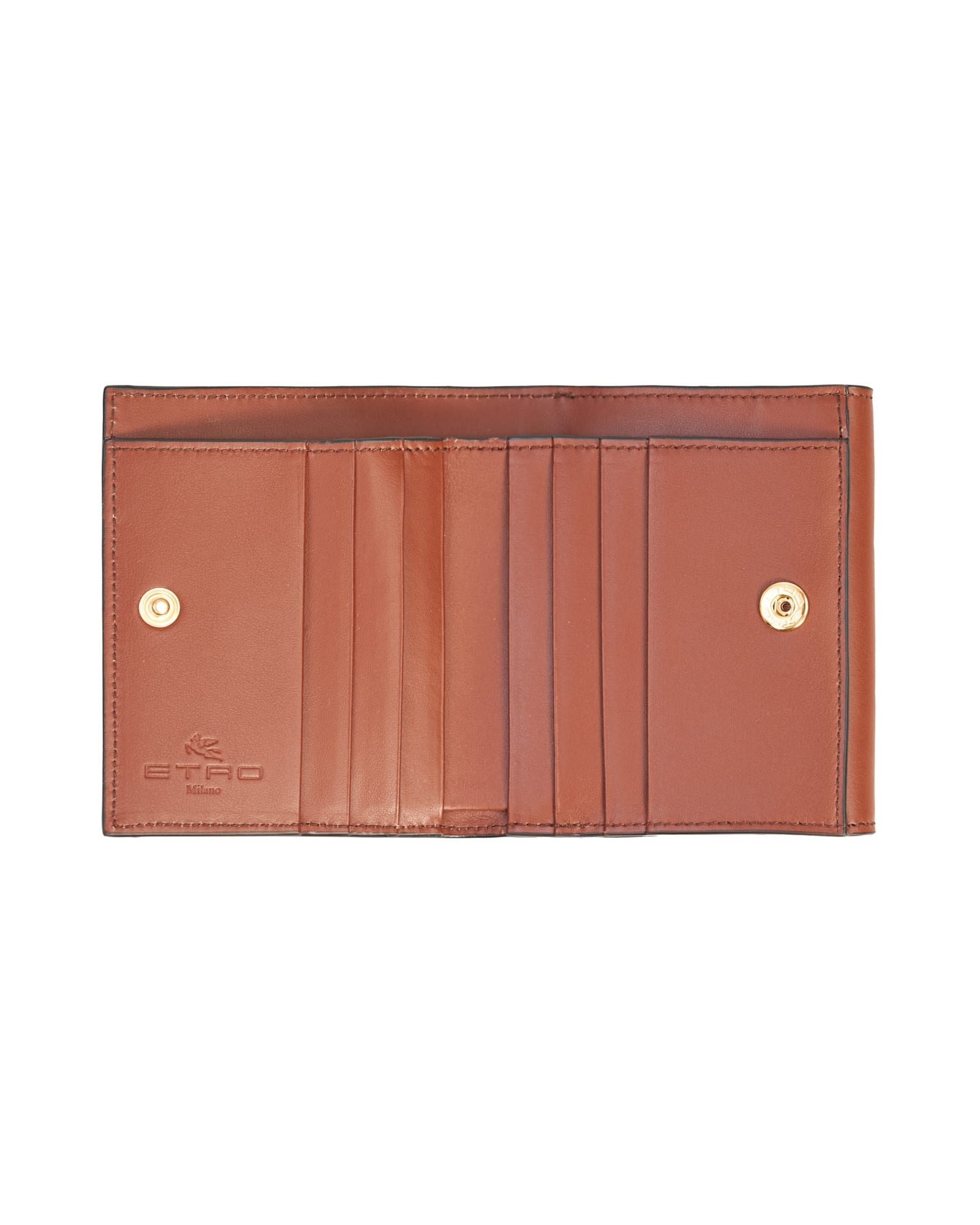 Shop Etro Wallets Leather Brown