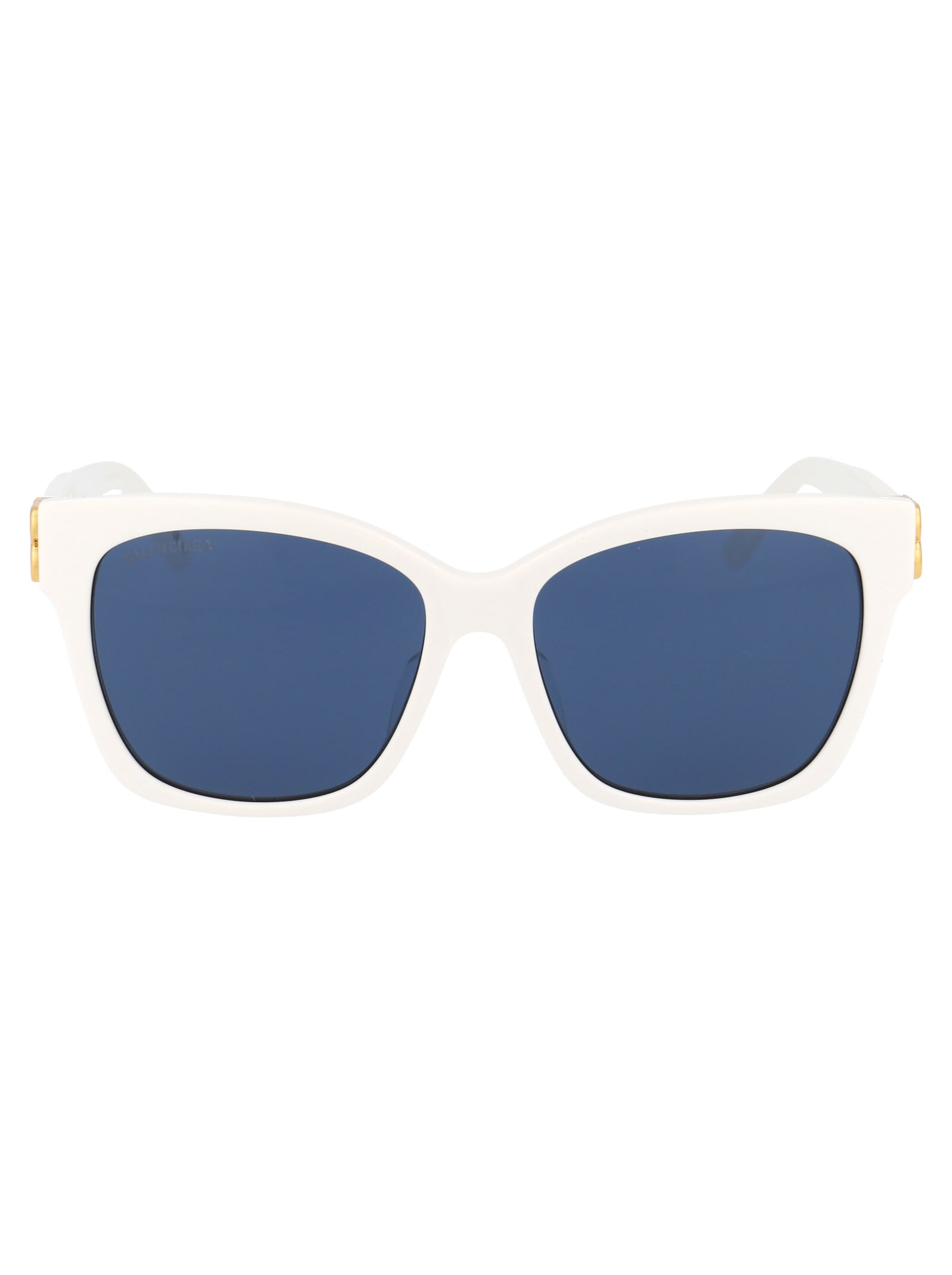 Shop Balenciaga Bb0102sa Sunglasses In 004 White Gold Blue