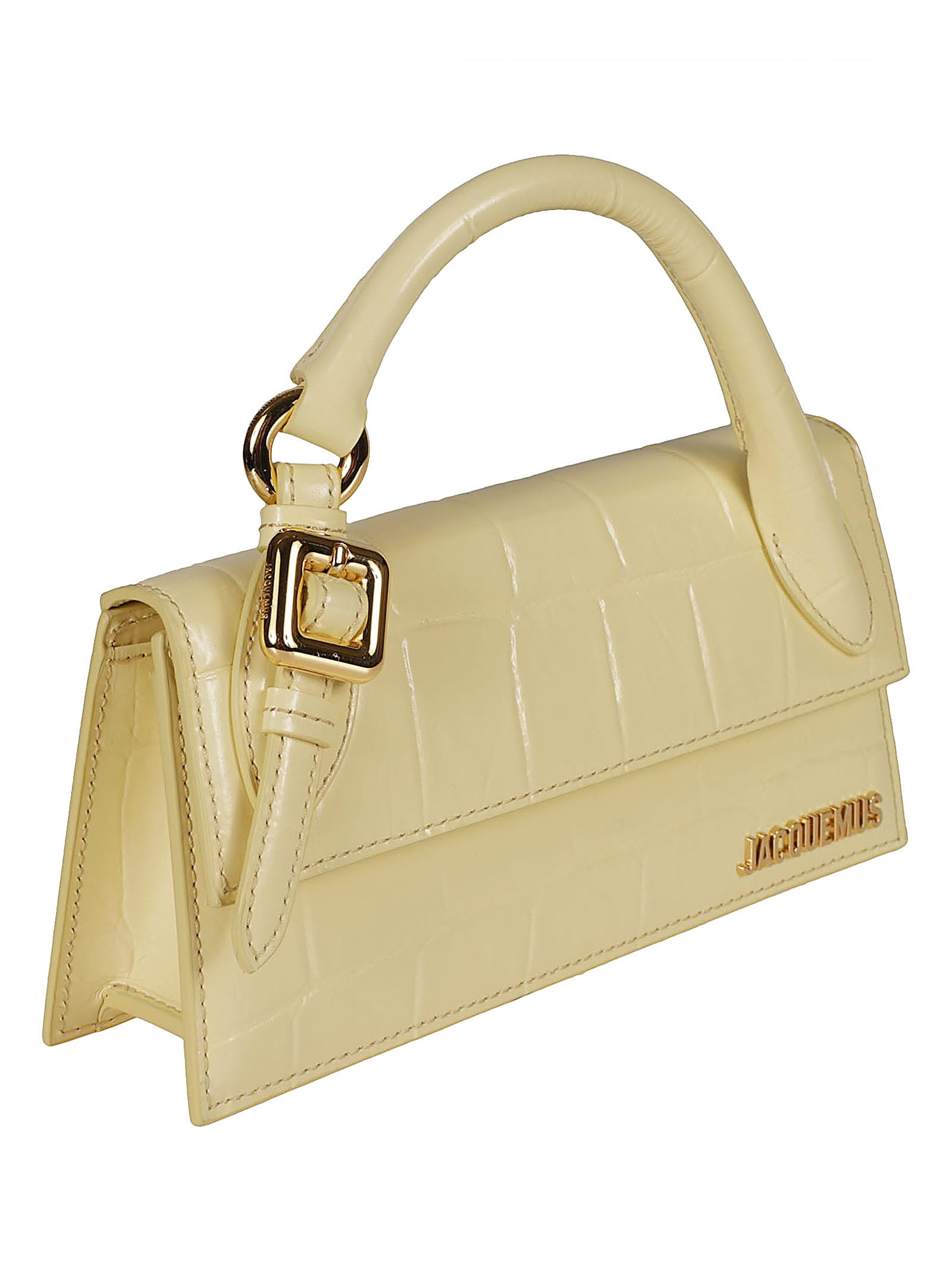 Shop Jacquemus Le Chiquito Long Tote In Yellow