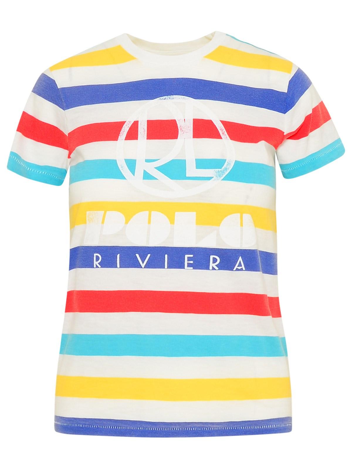 Polo Ralph Lauren Logo Printed Striped T-shirt