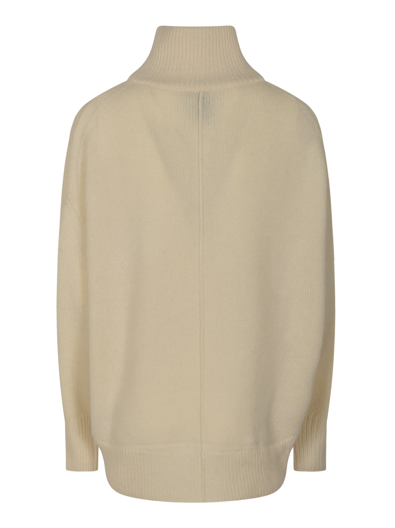 Shop No Name Wide Turtleneck Rib Trim Pullover In Eco Paper