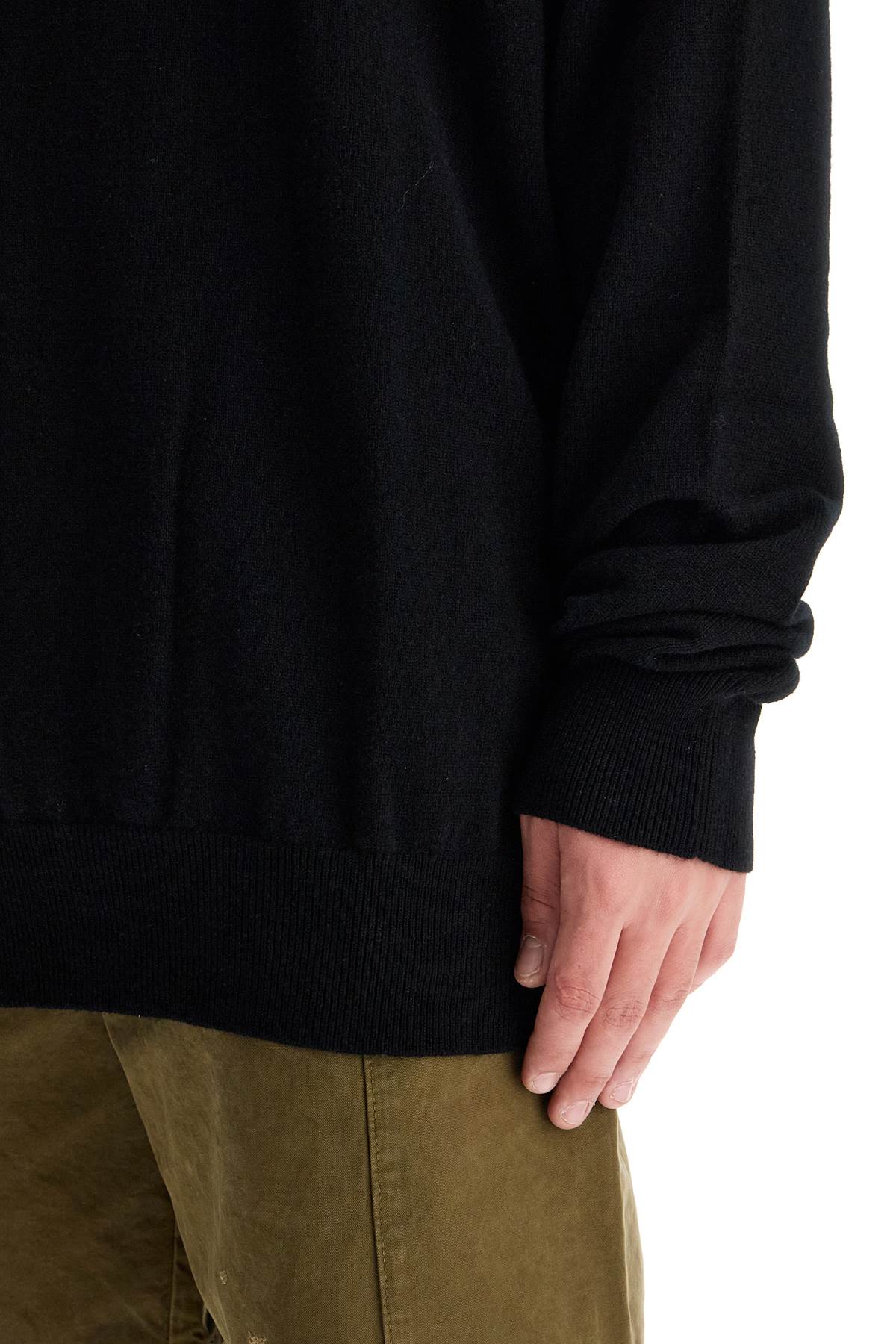 Shop Comme Des Garçons Shirt Wool Yarn Pullover Sweater In Black (black)