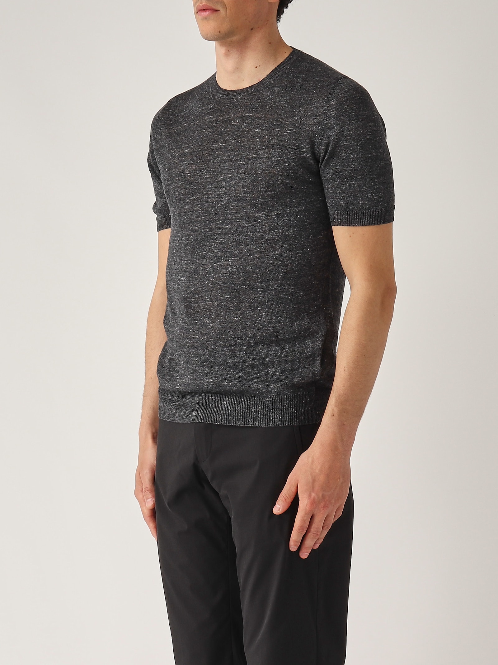 Gran Sasso Fine-knit T-shirt In Black