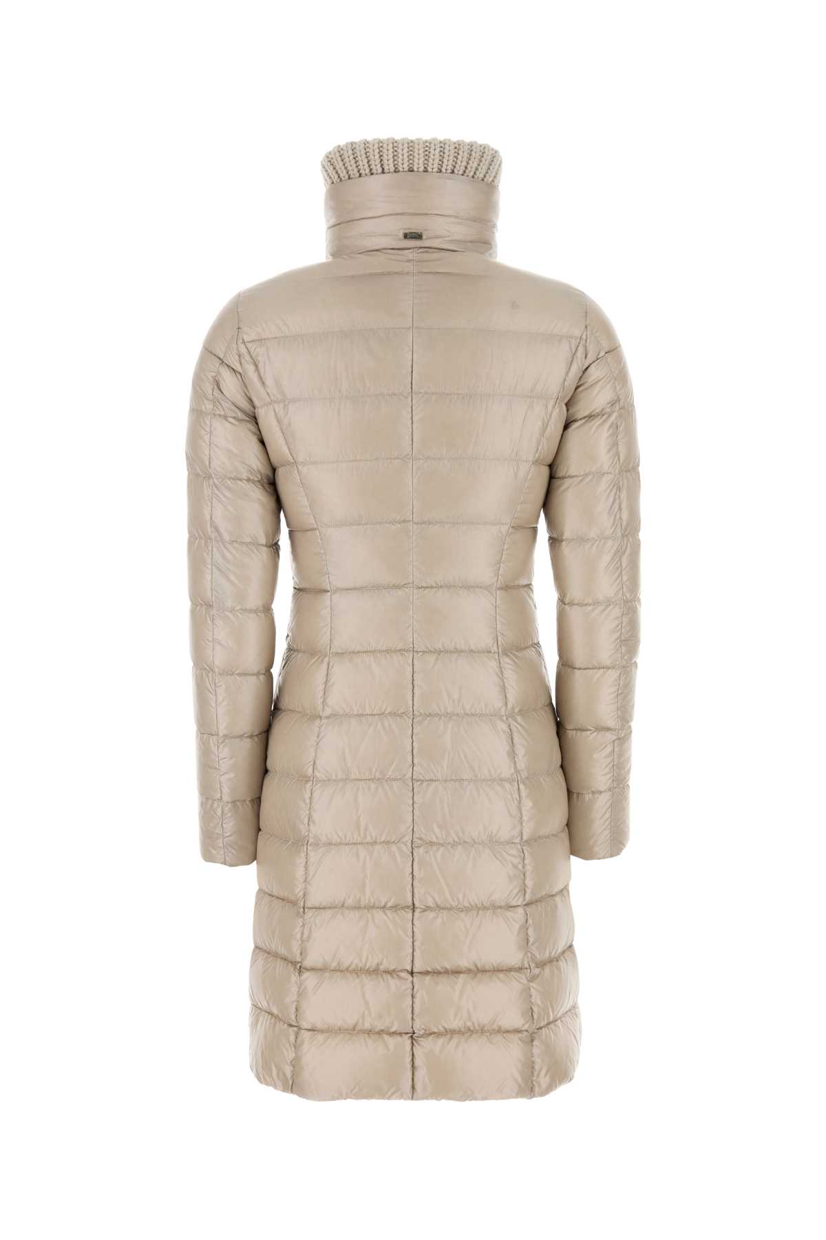 Herno Beige Nylon Down Jacket In Neutral