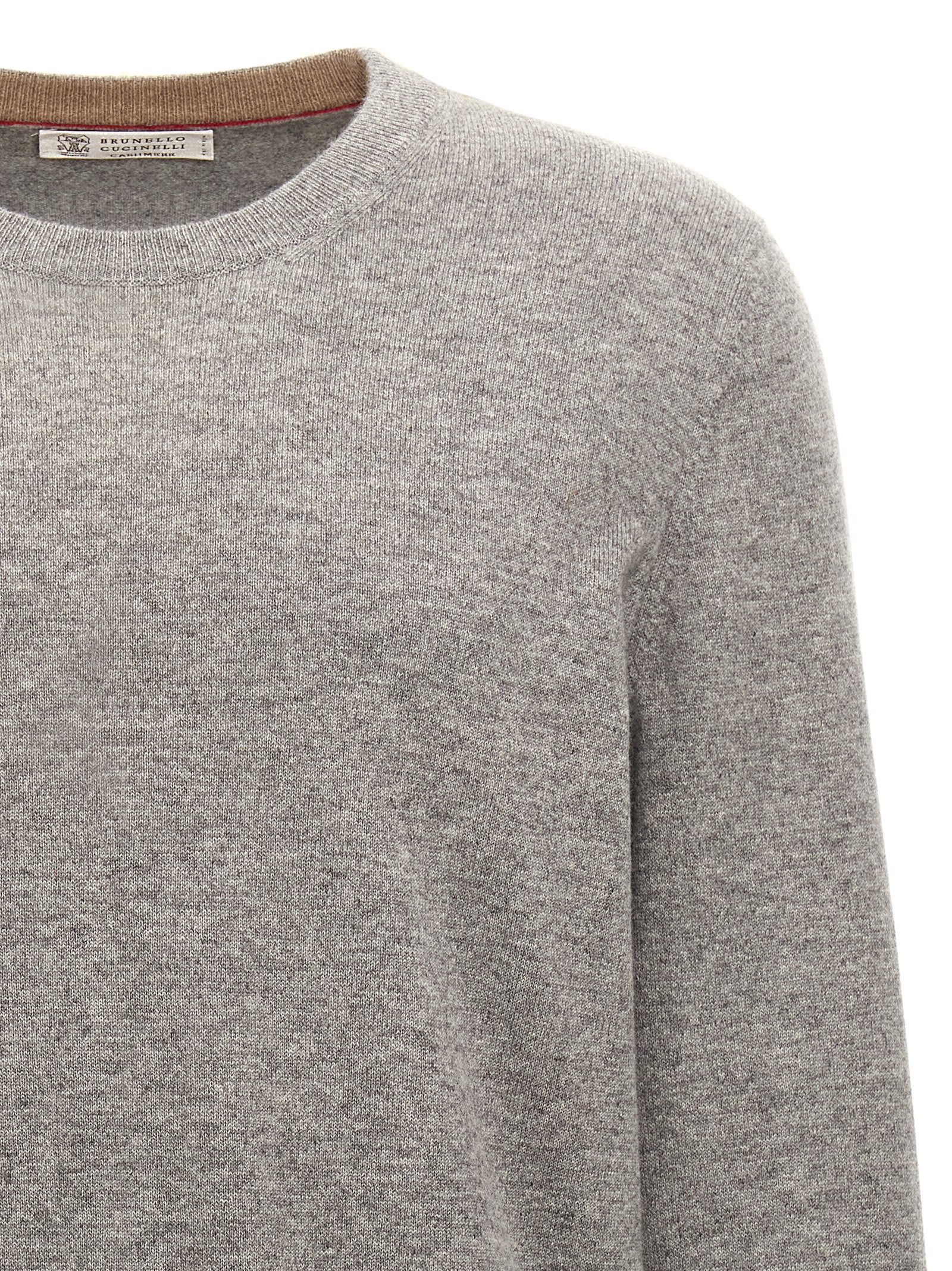 Shop Brunello Cucinelli Cashmere Sweater In Gray