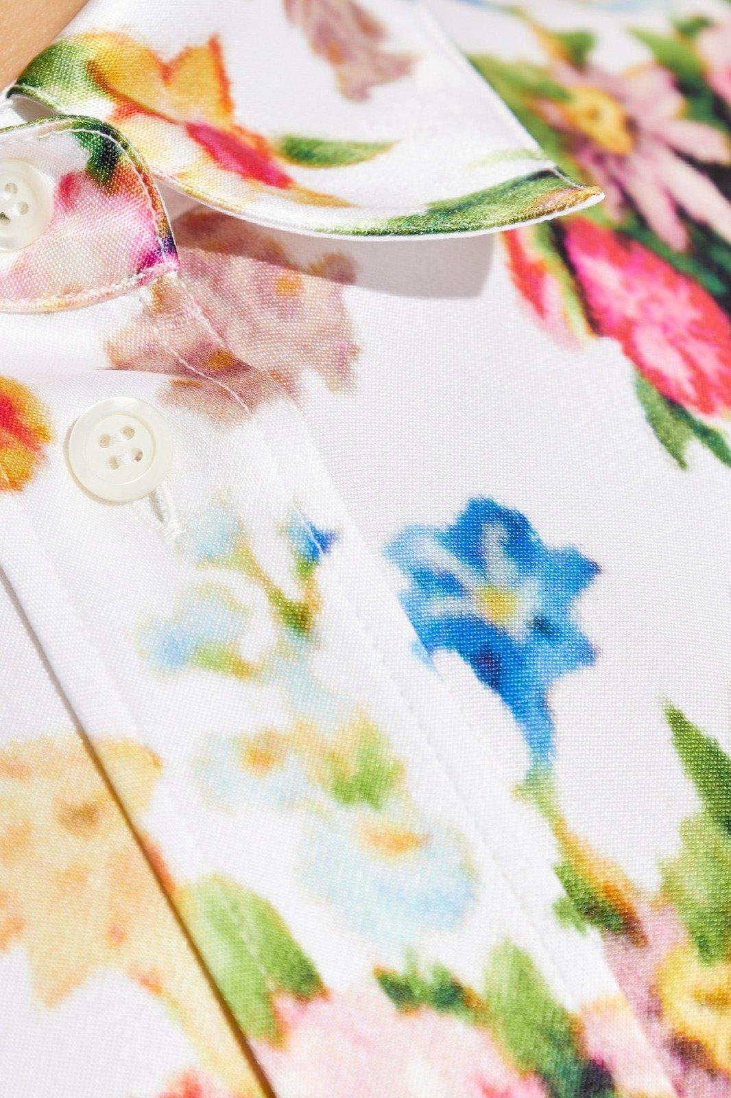 Shop Loewe Floral-printed Button-up Shirt In Multicolour