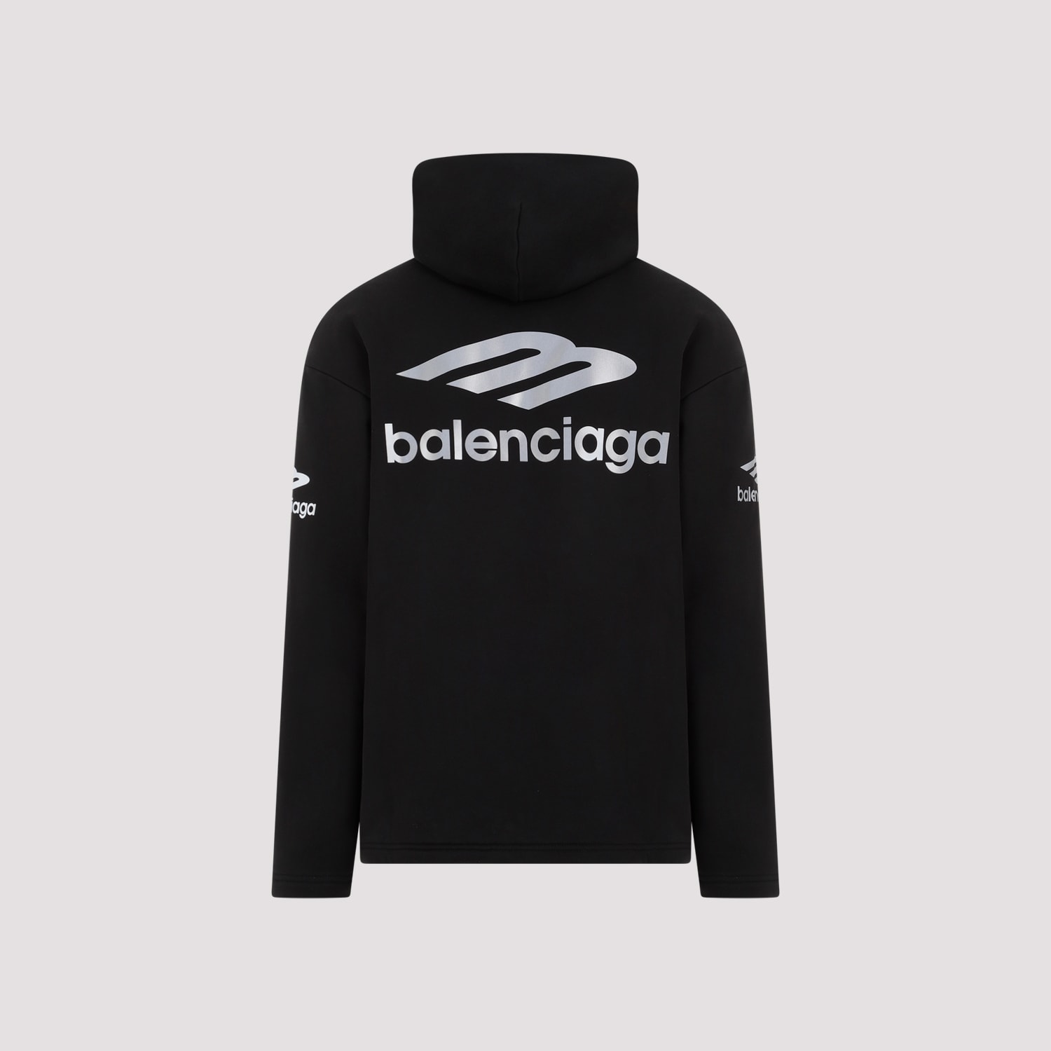 Shop Balenciaga Cotton Hoodie In Black