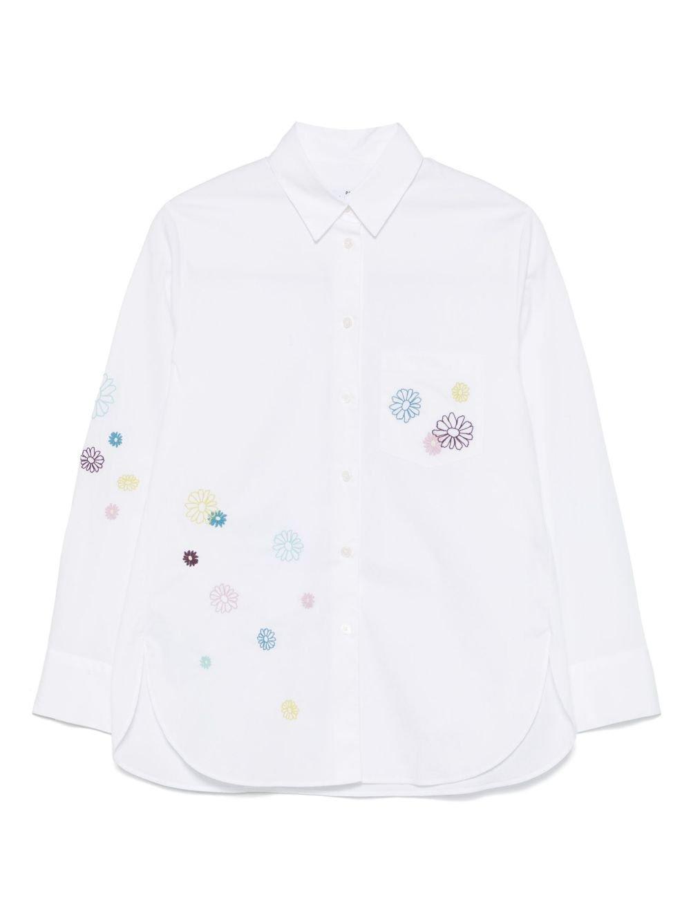 Ps By Paul Smith Floral Embroidered Shirt