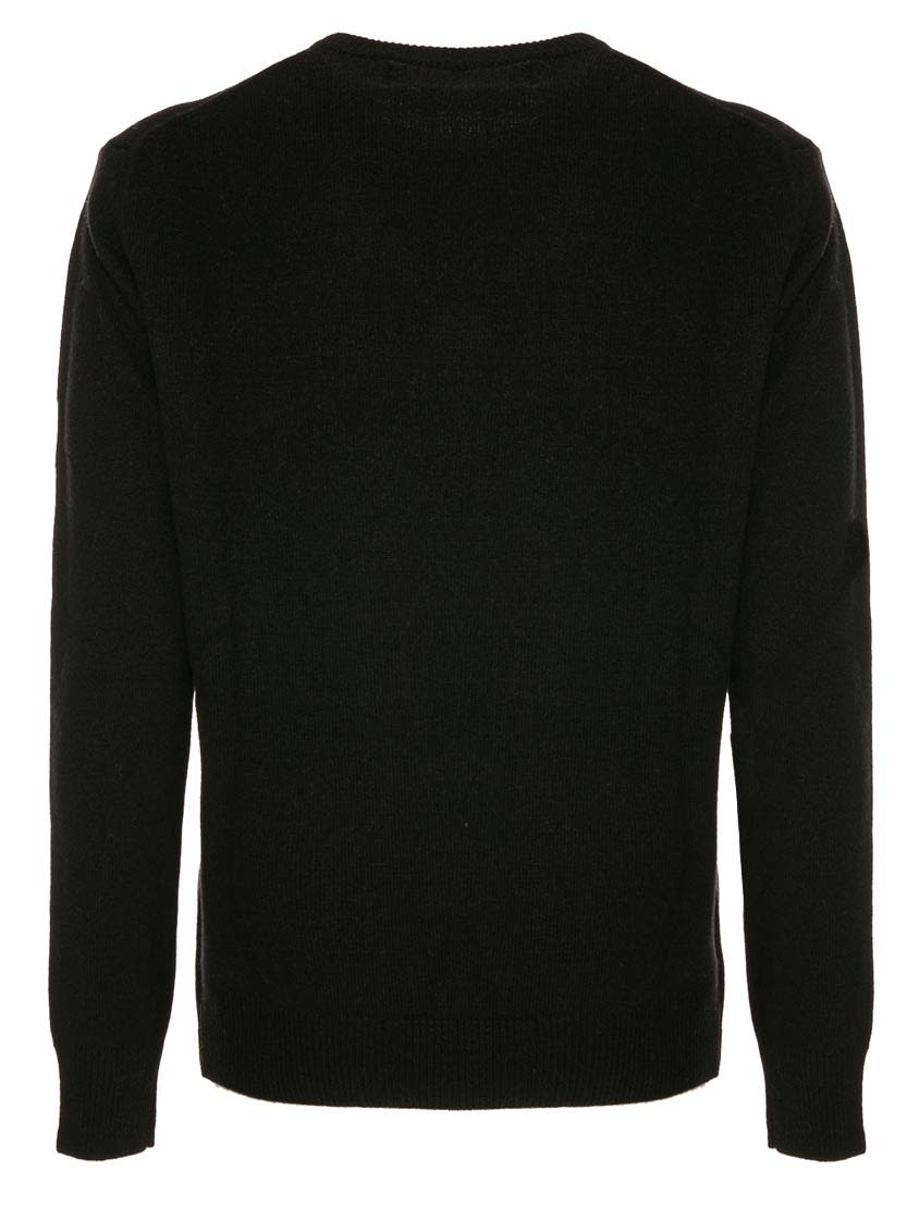 Shop Mc2 Saint Barth Sun Moritz Blended Cashmere Mans Sweater In Black