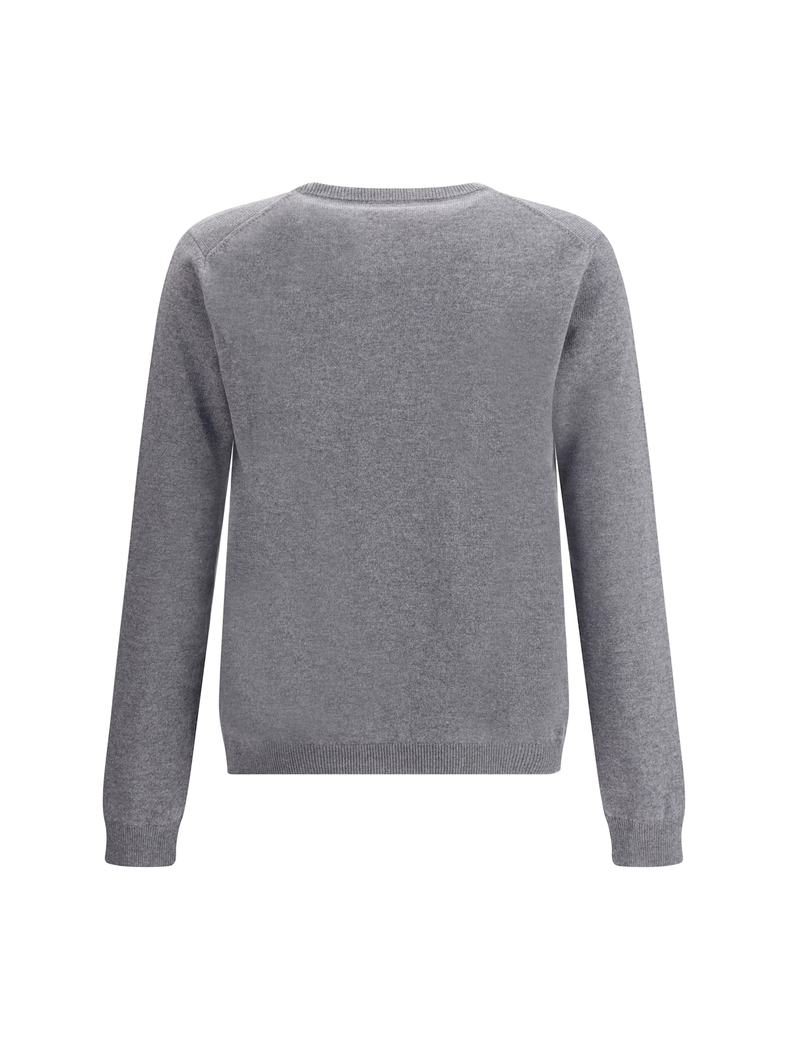 Gucci Men Long Sleeve Crew-neck Cashmere Sweater In Gray